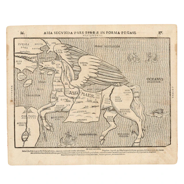 German Map Of Asia As Pegasus