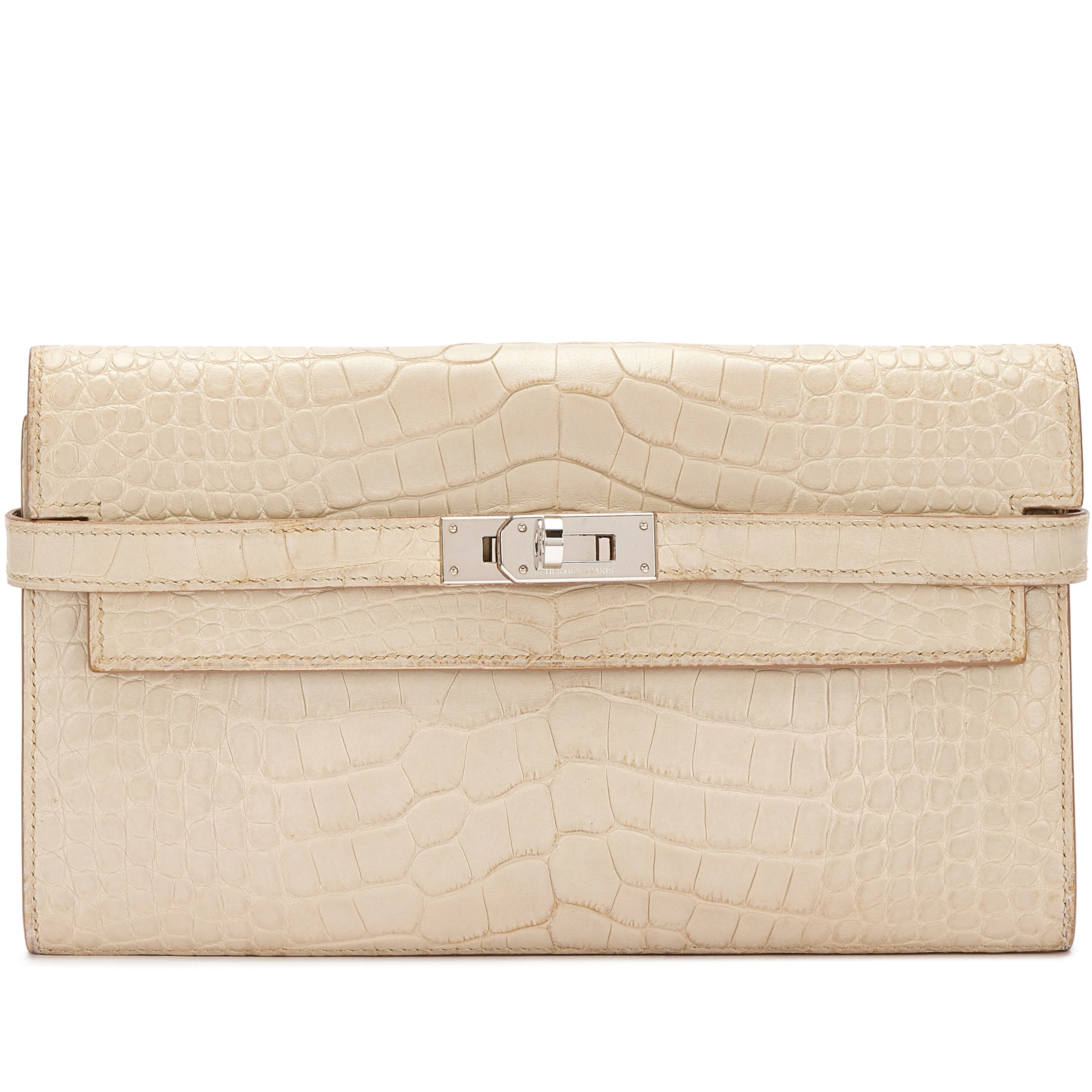 Beton Matte Alligator Kelly Wallet Palladium Hardware, 2013