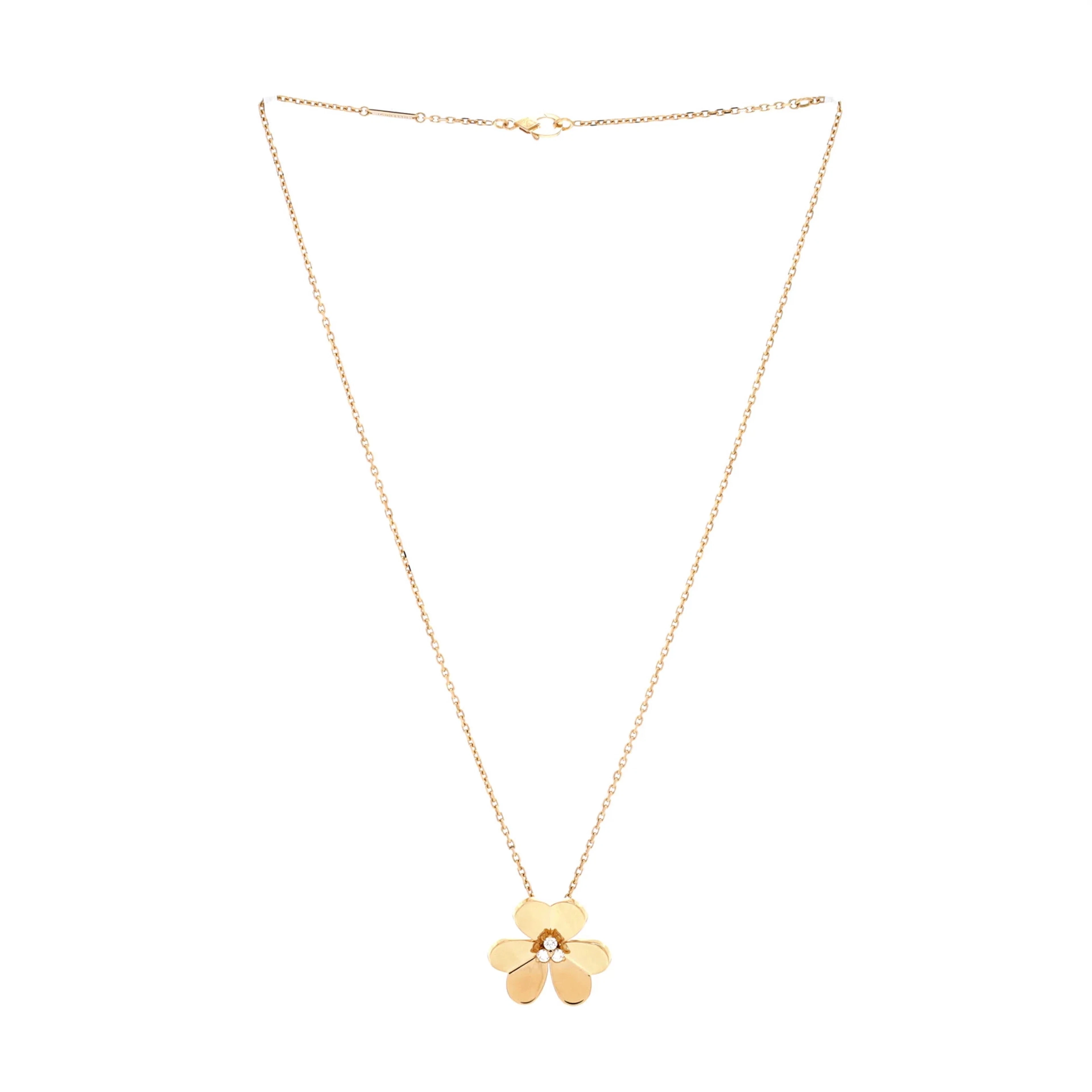 Gold and Diamond Frivole Large Pendant Necklace