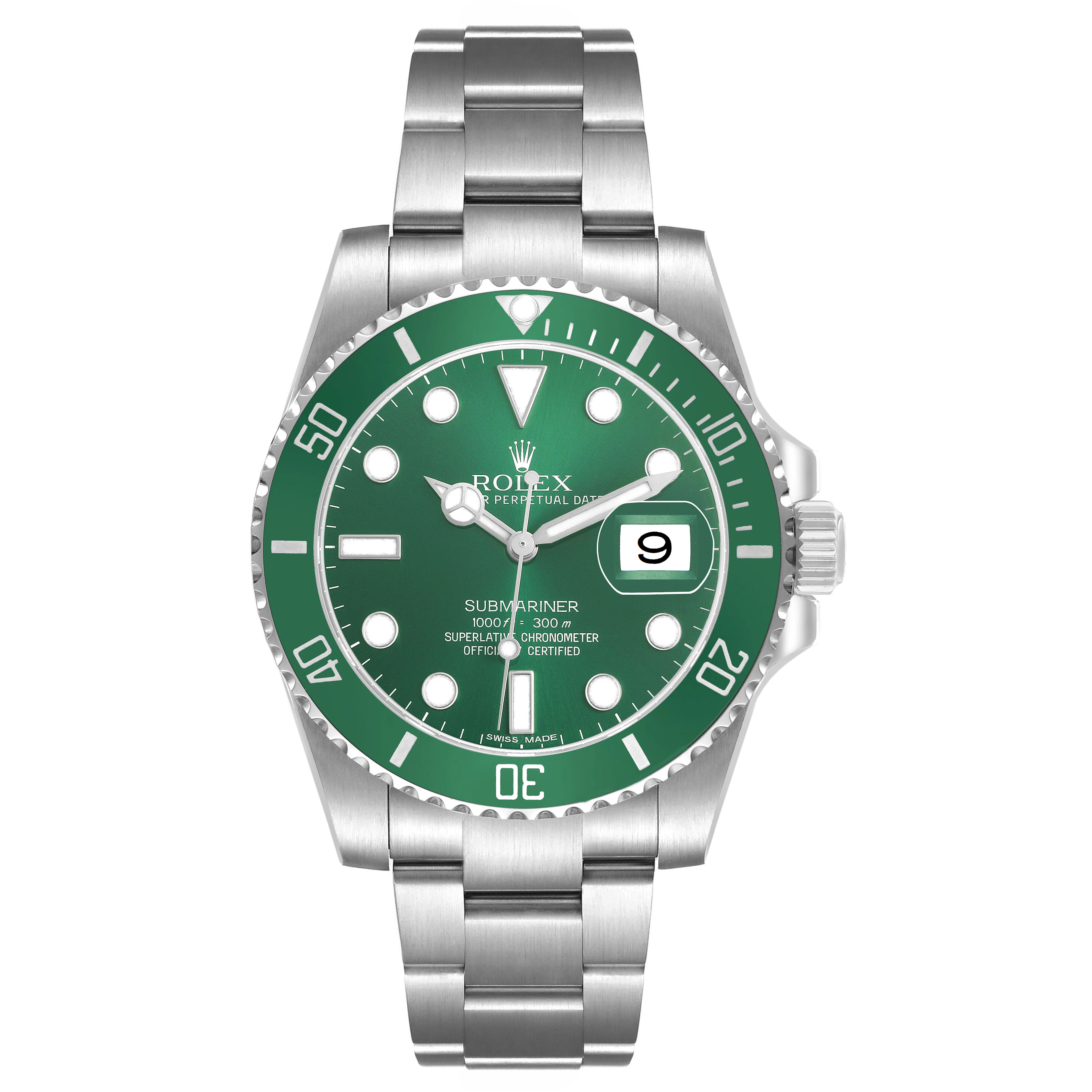Submariner 'Hulk' (Reference 116610LV). A 40mm stainless steel automatic