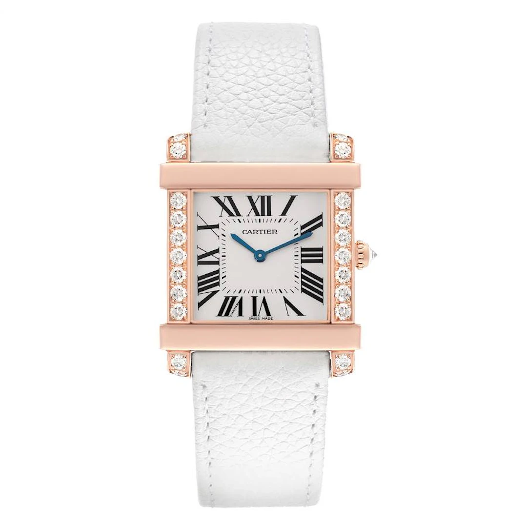 Tank Chinoise (Reference WE300351). A 36mm rose gold diamond set quartz