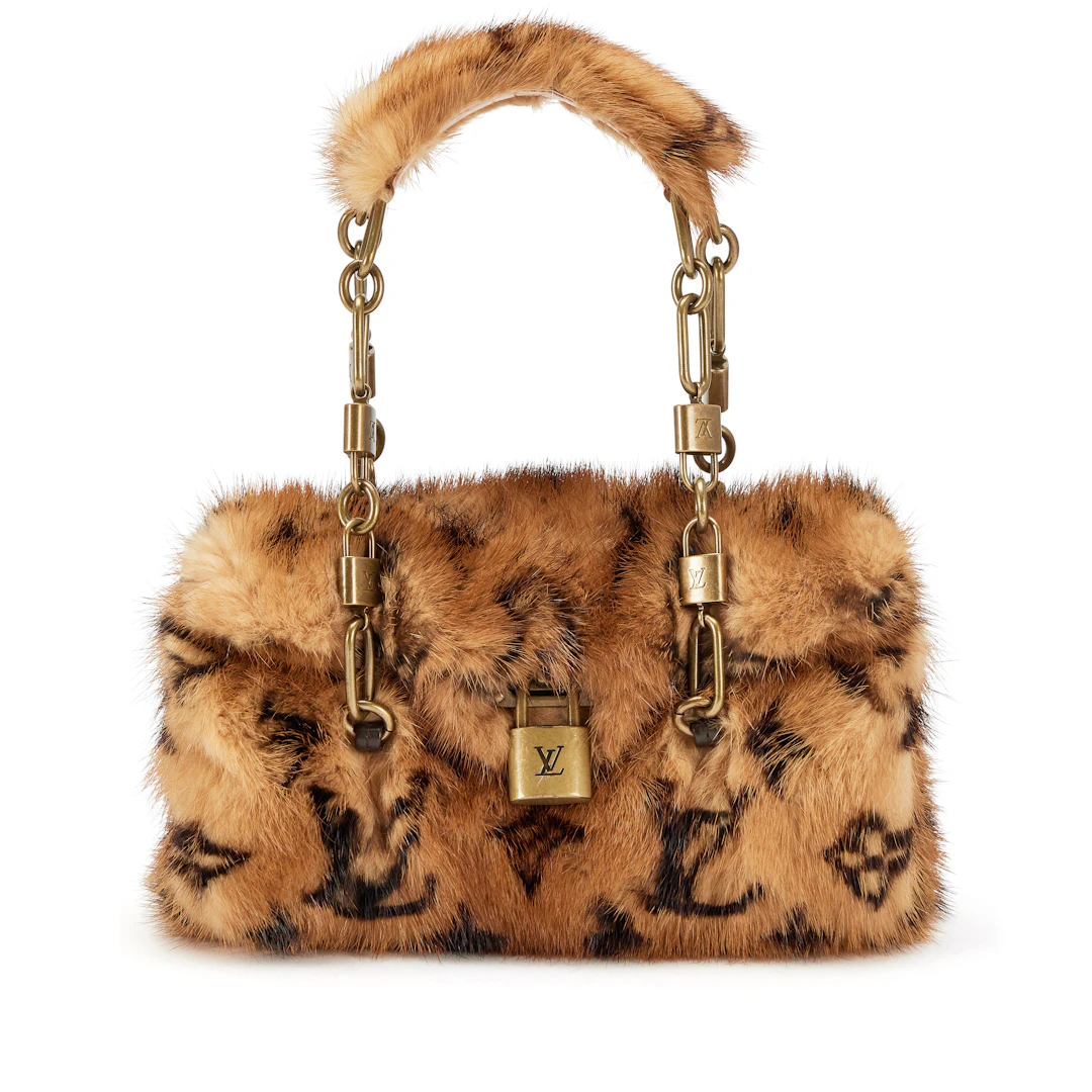Brown Monogram Mink and Alligator Les Extraordinaires Papillon Pochette