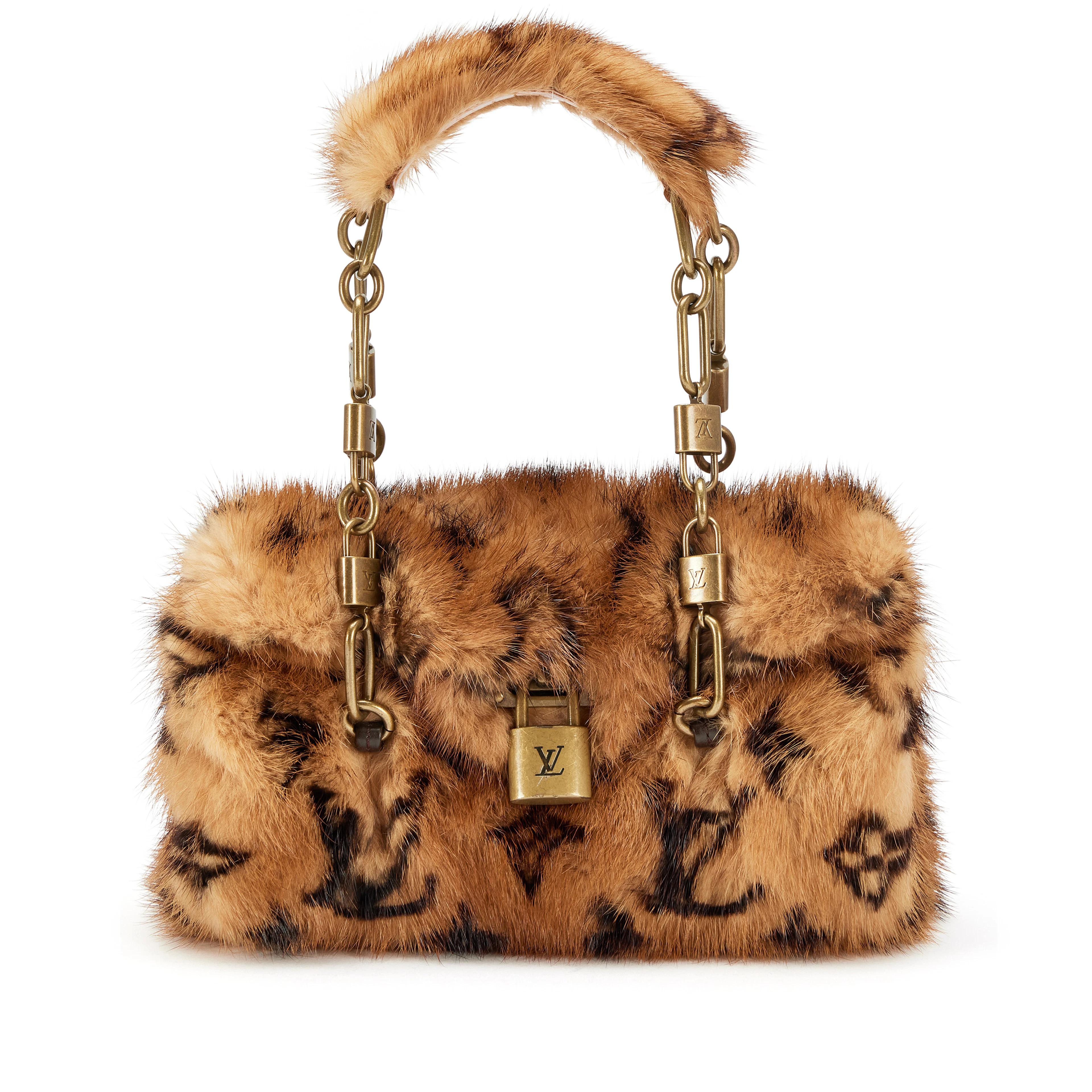Brown Monogram Mink and Alligator Les Extraordinaires Papillon Pochette