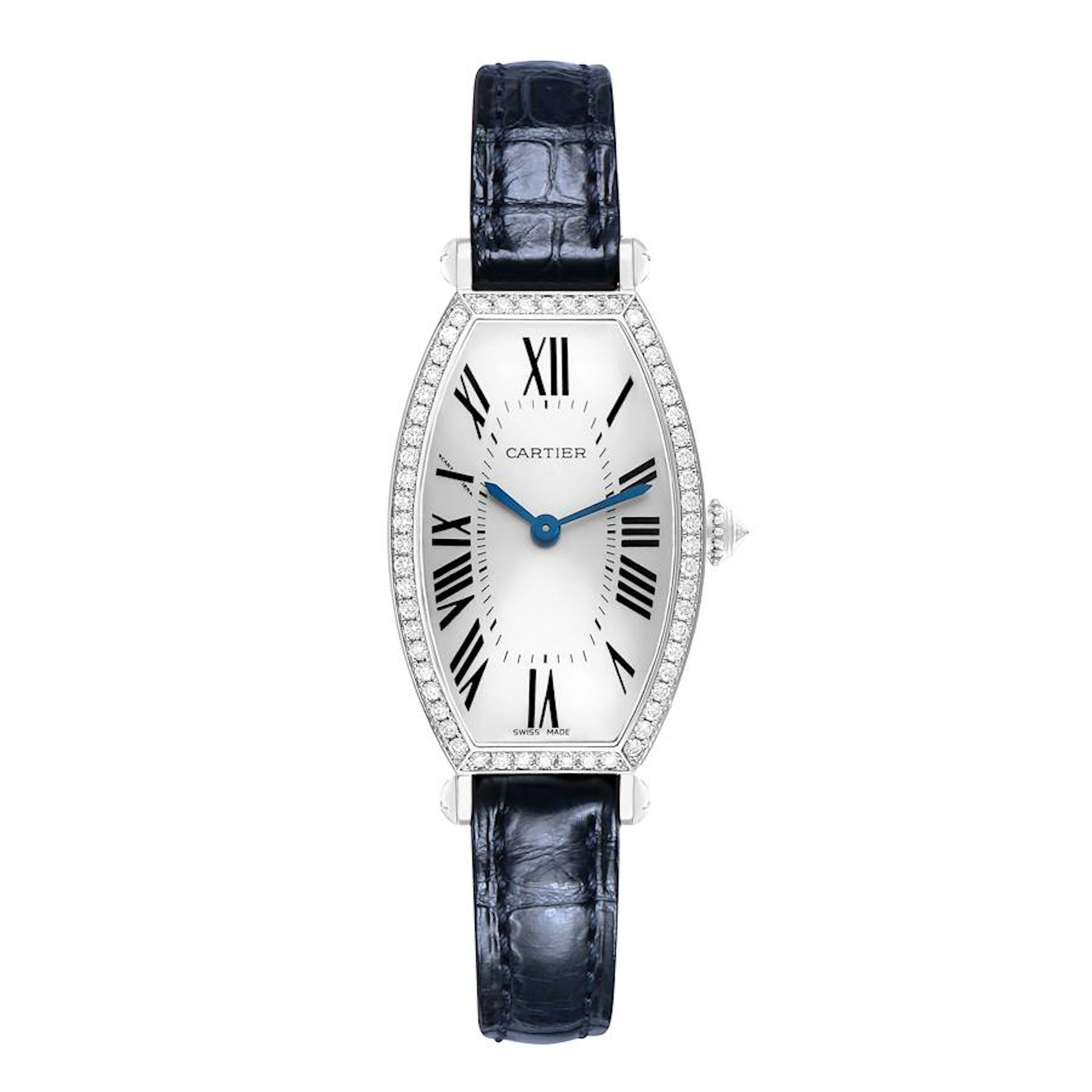 Tonneau (Reference WE400131). A 39.2mm white gold diamond-set manual