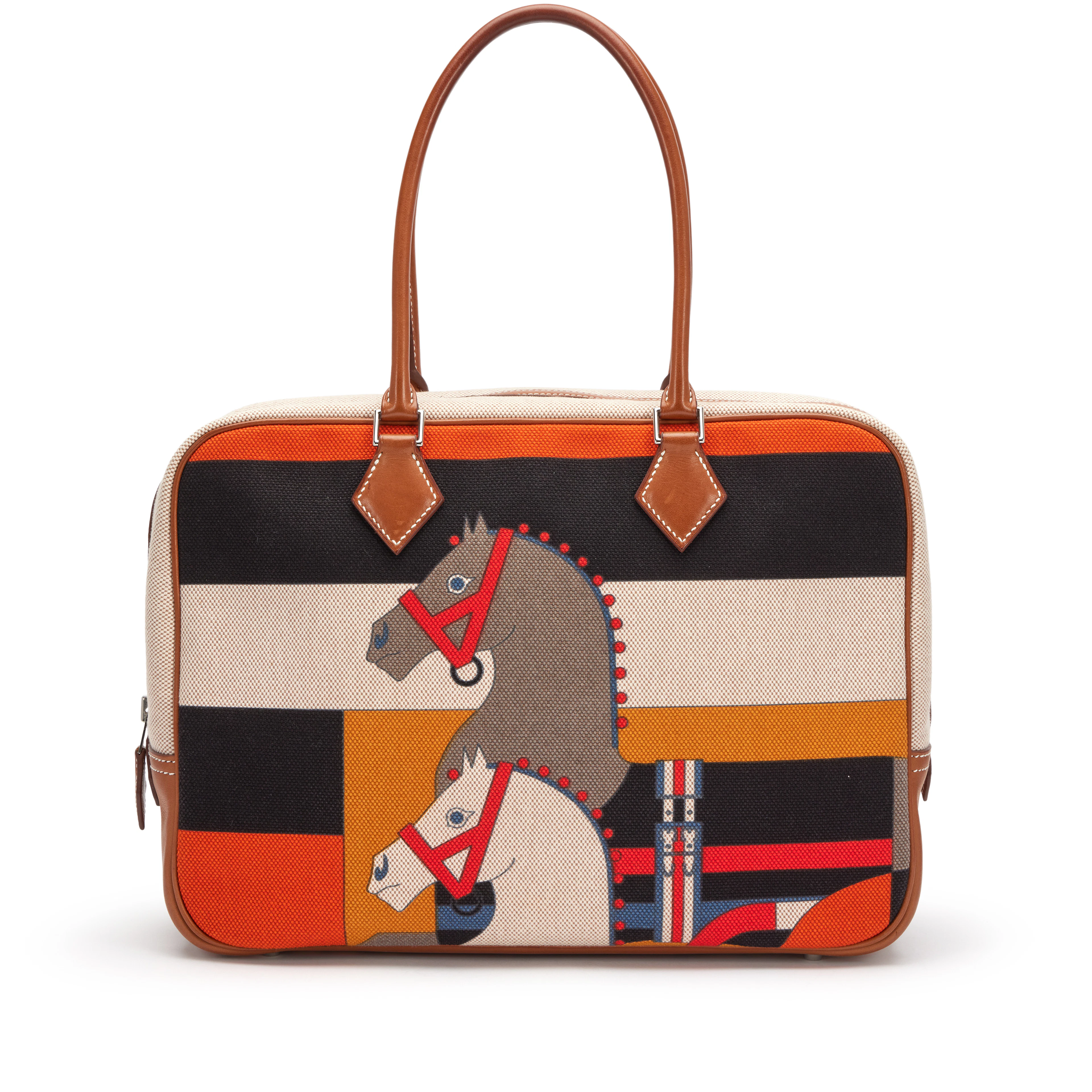 Barenia and Horse Rocobar Print Toile Plume 32 Palladium Hardware, 2013