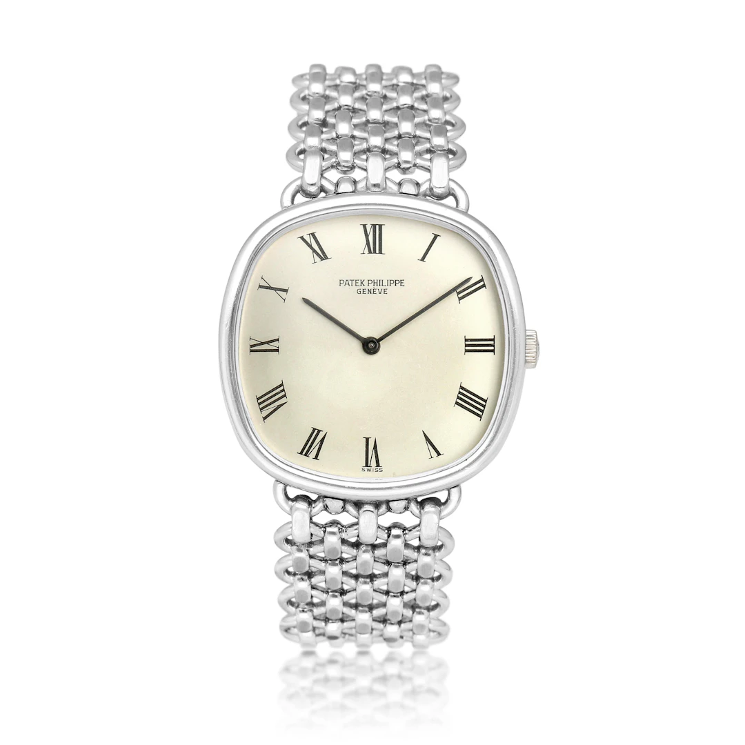 Golden Ellipse (Reference 3644). A white gold manual wind bracelet