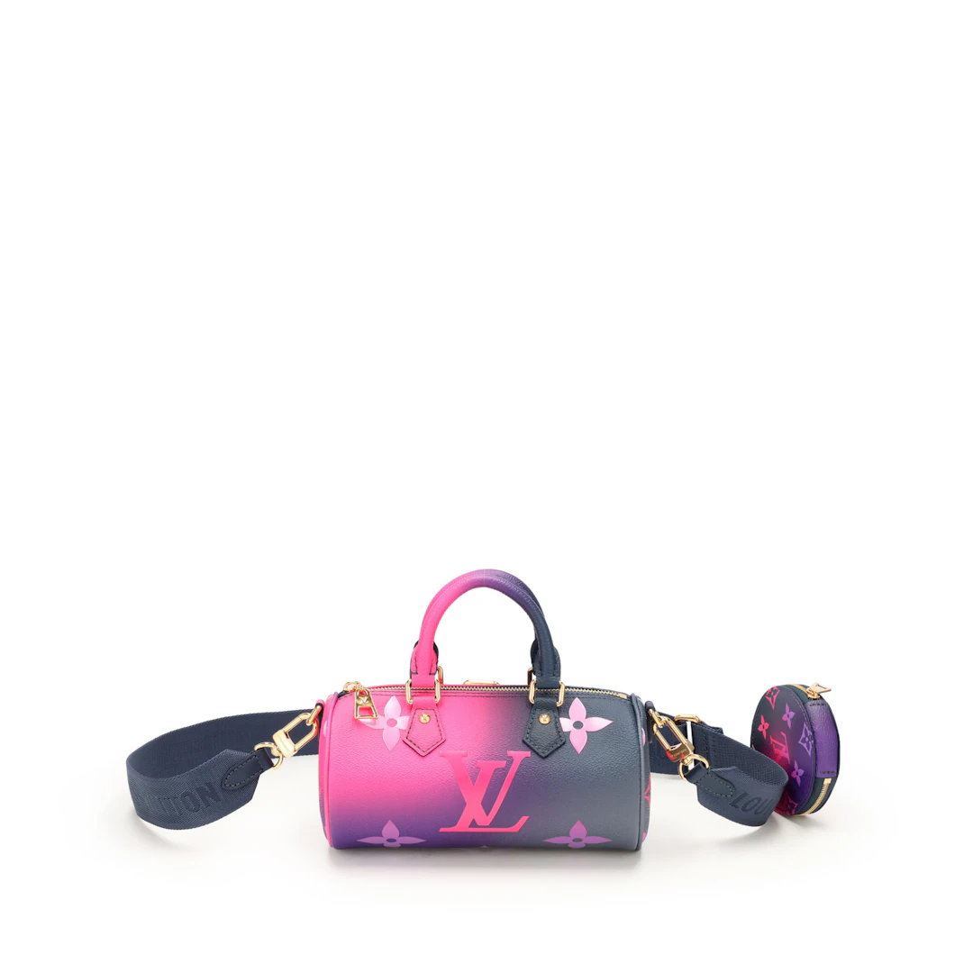 Midnight Fuchsia Coated Canvas Papillion BB Gold Hardware, 2021-2022