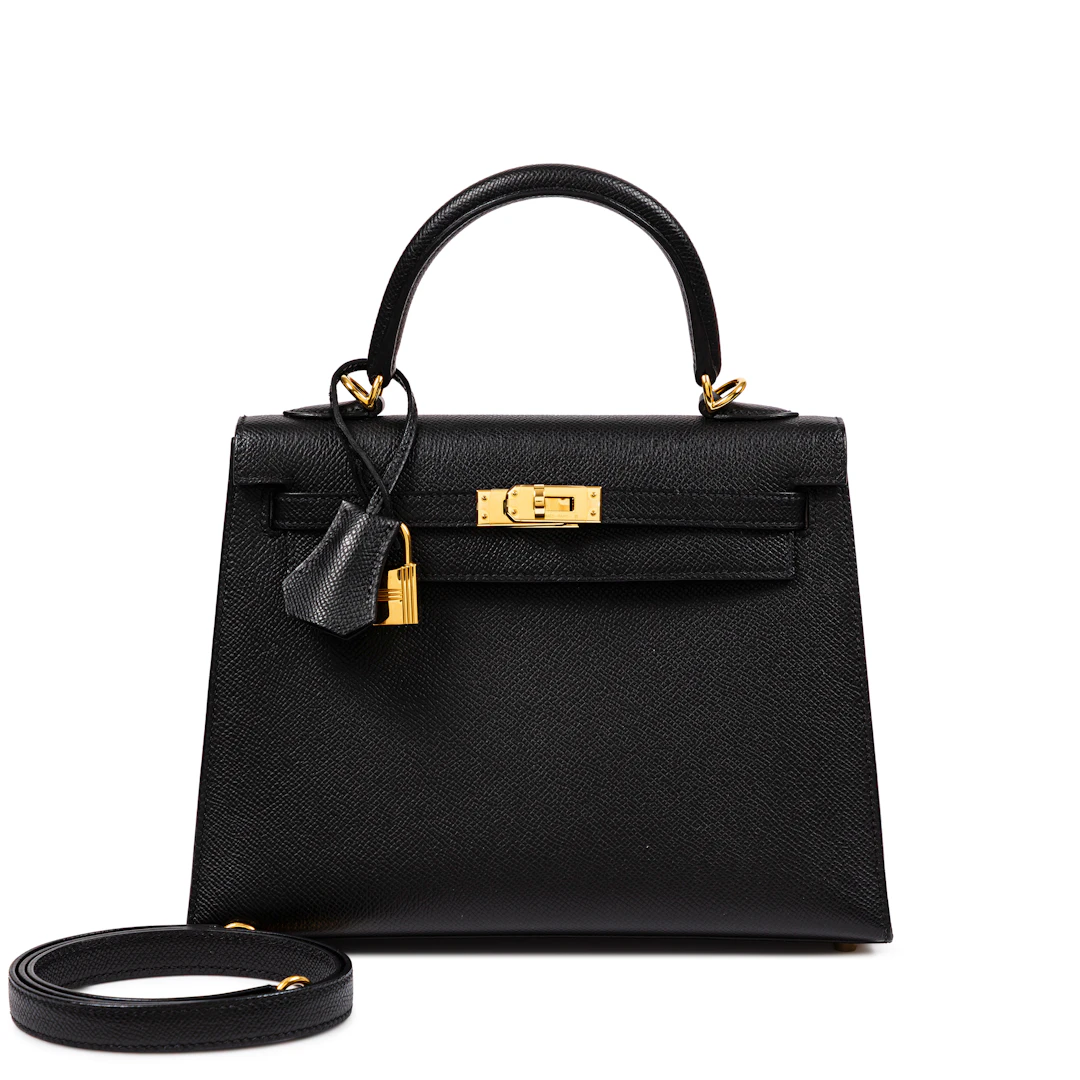 Black Epsom Kelly 25 Sellier Gold Hardware, 2022