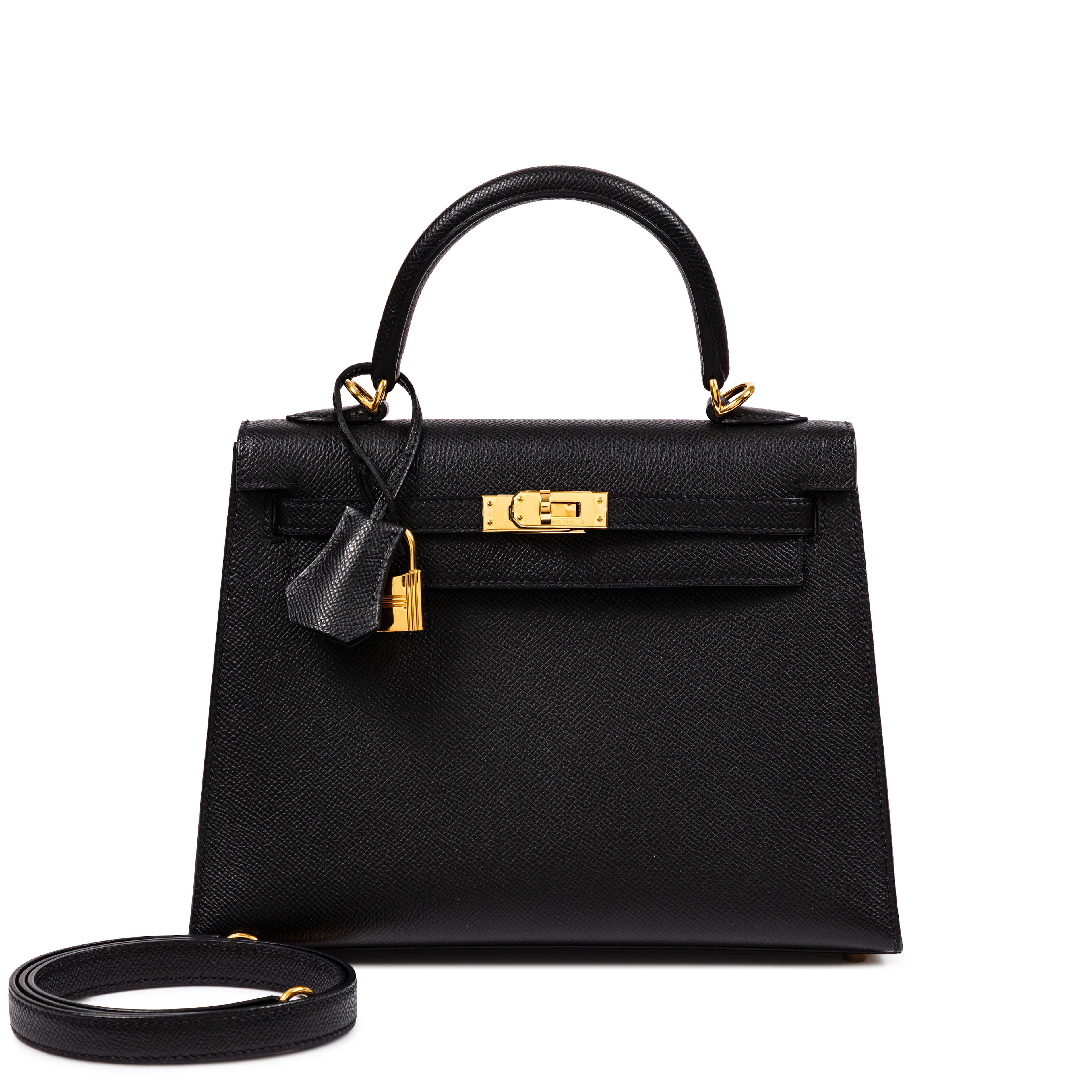 Black Epsom Kelly 25 Sellier Gold Hardware, 2022