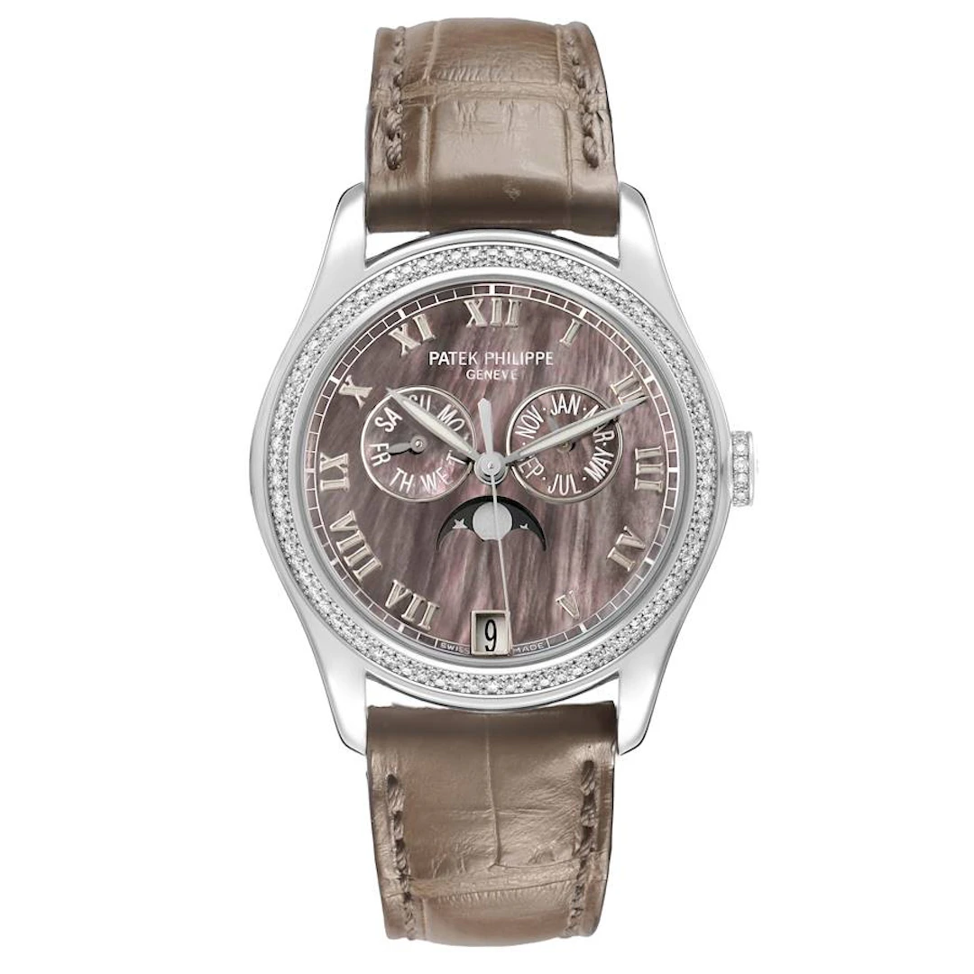 Complications (Reference 4936G-001). A 37mm white gold diamond-set