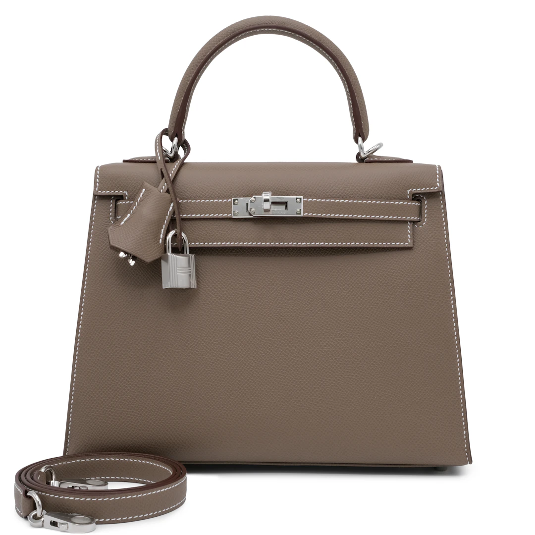 Etoupe Epsom Kelly 25 Sellier Palladium Hardware
