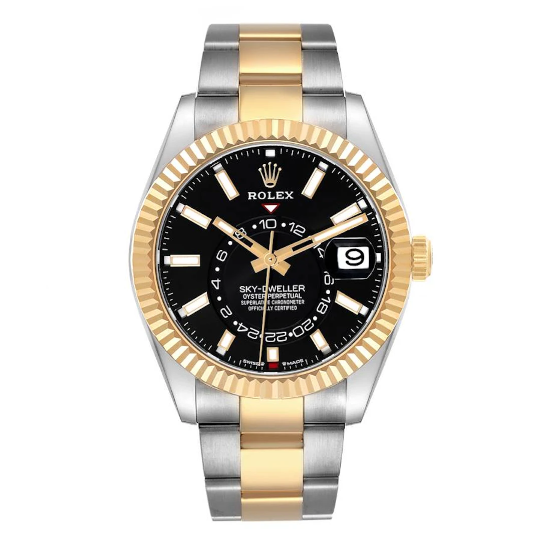 Sky-Dweller (Reference 336933). A 42mm yellow gold stainless steel