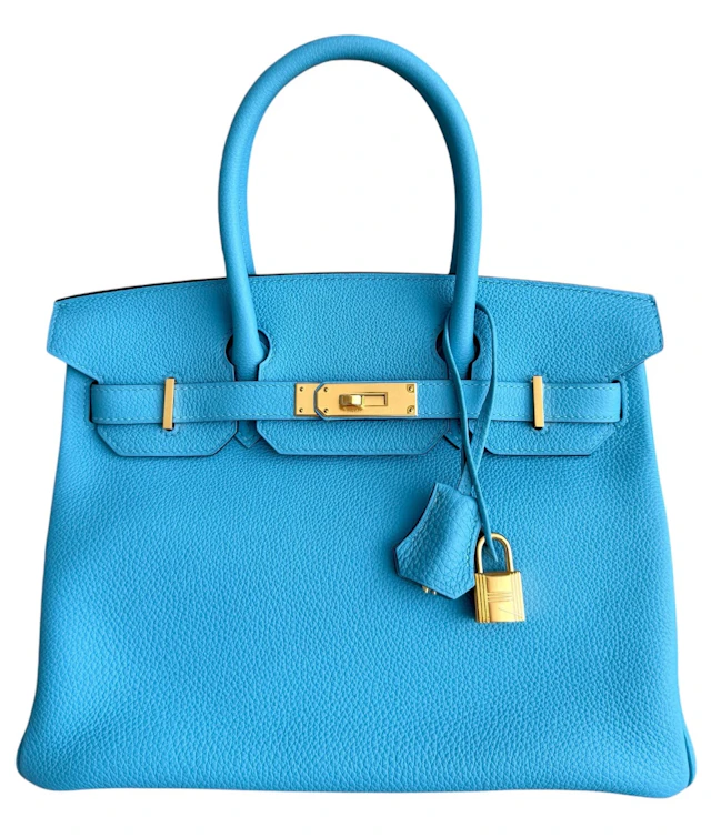Bleu Du Nord Togo Birkin 30 Gold Hardware, 2019