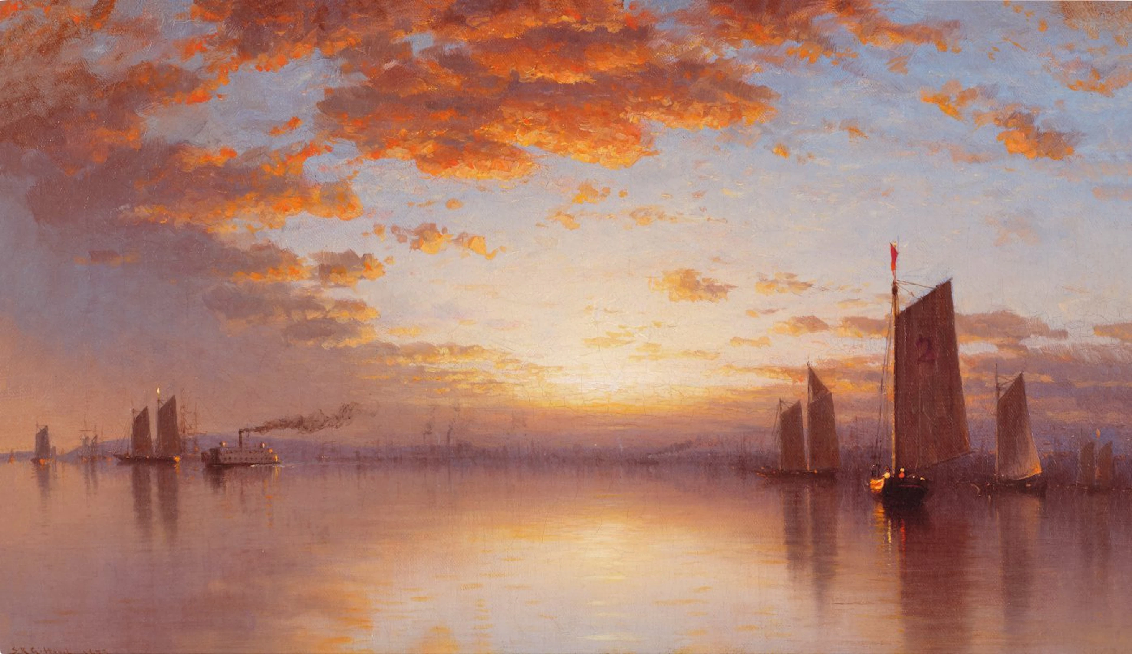 Sunset Over New York Bay