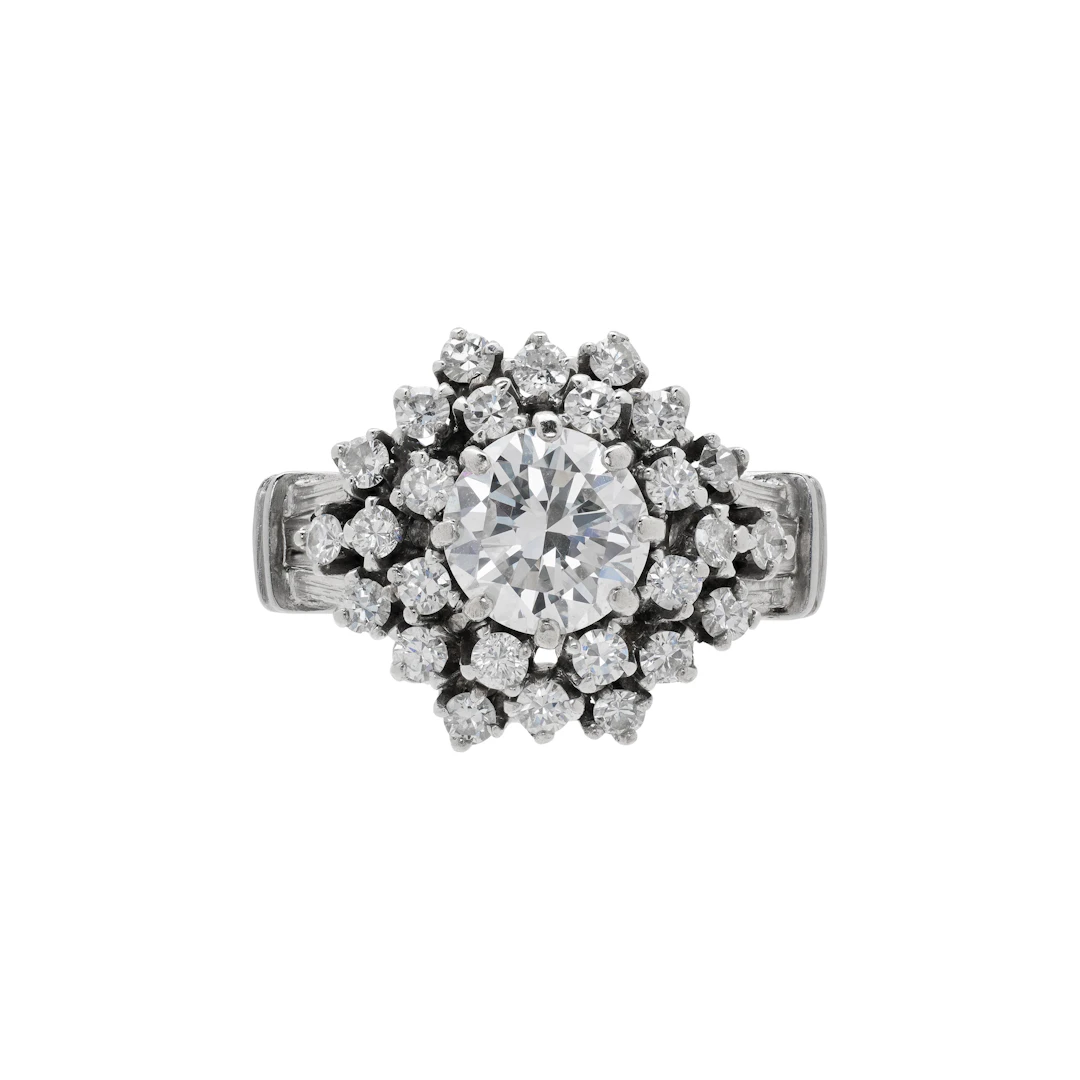 Vintage White Gold and Diamond Ring
