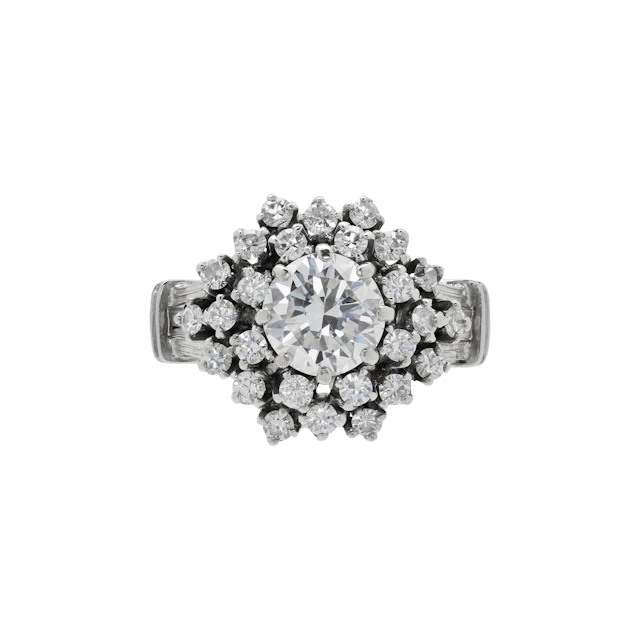 Vintage White Gold and Diamond Ring