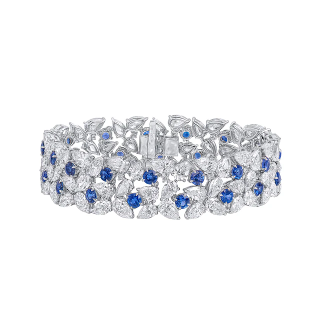 White Gold, Sapphire and Diamond Bracelet