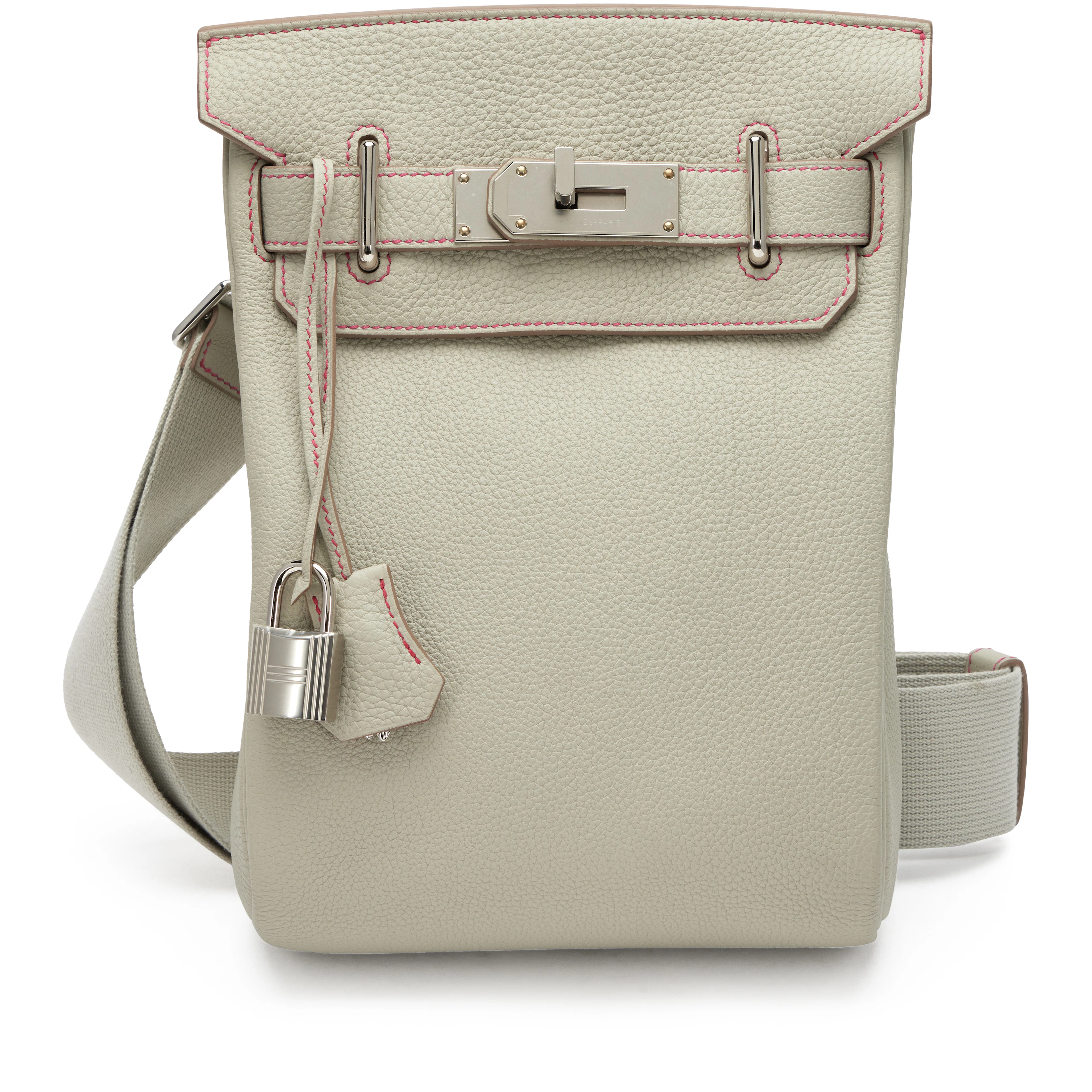Gris Perle Togo and Rose Lipstick Swift HSS Hac Sac À Dos PM Palladium