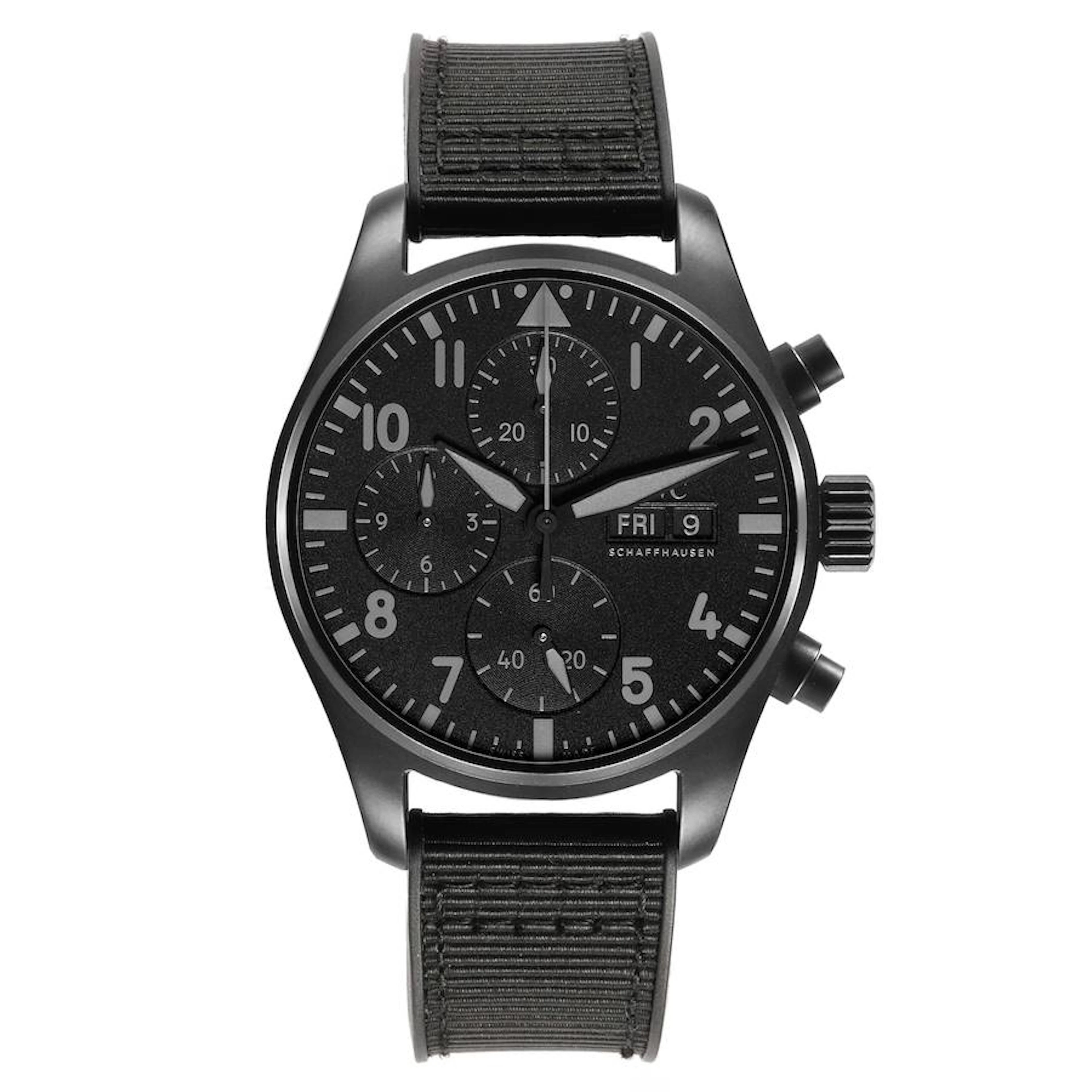 Pilots Chronograph Top Gun (Reference IW388106). A 41mm Ceratanium