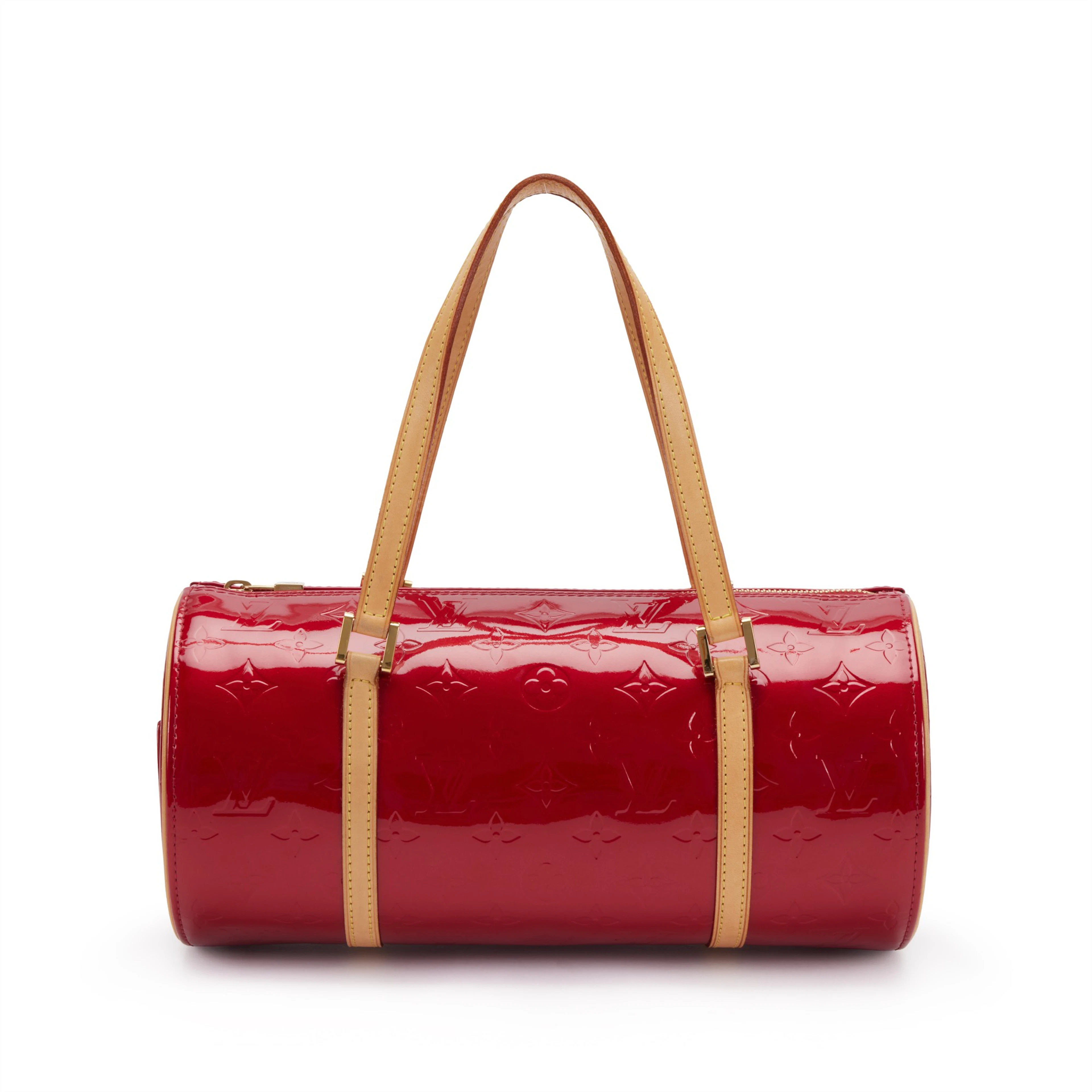 Red Monogram Vernis Papillon 30 Gold-Color Hardware, 2007