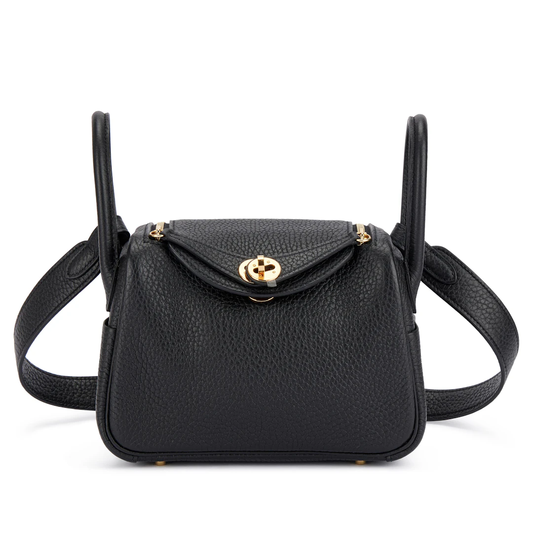 Black Clemence Mini Lindy Gold Hardware, 2021