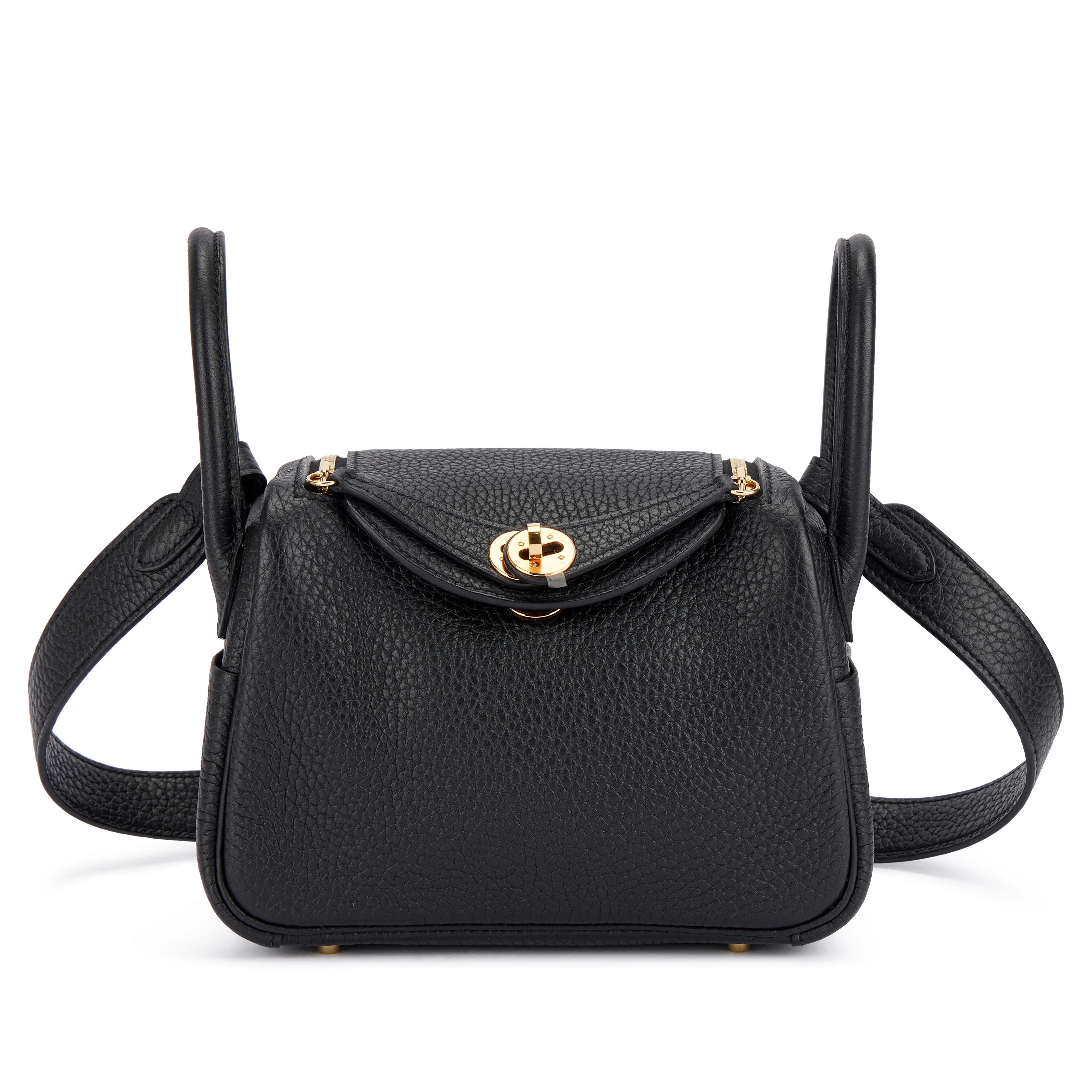 Black Clemence Mini Lindy Gold Hardware, 2021