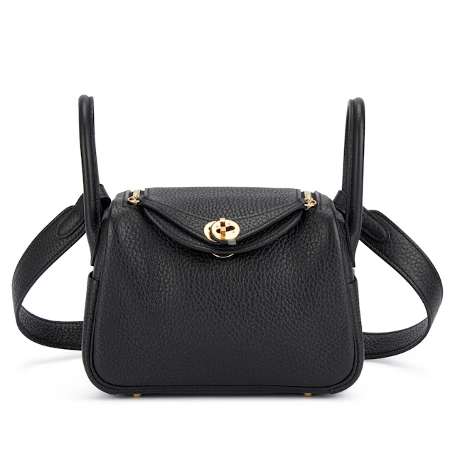 Black Clemence Mini Lindy Gold Hardware, 2021