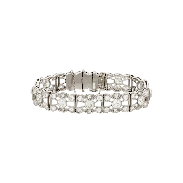 Vintage Platinum and 11.20ctw Diamond Bracelet