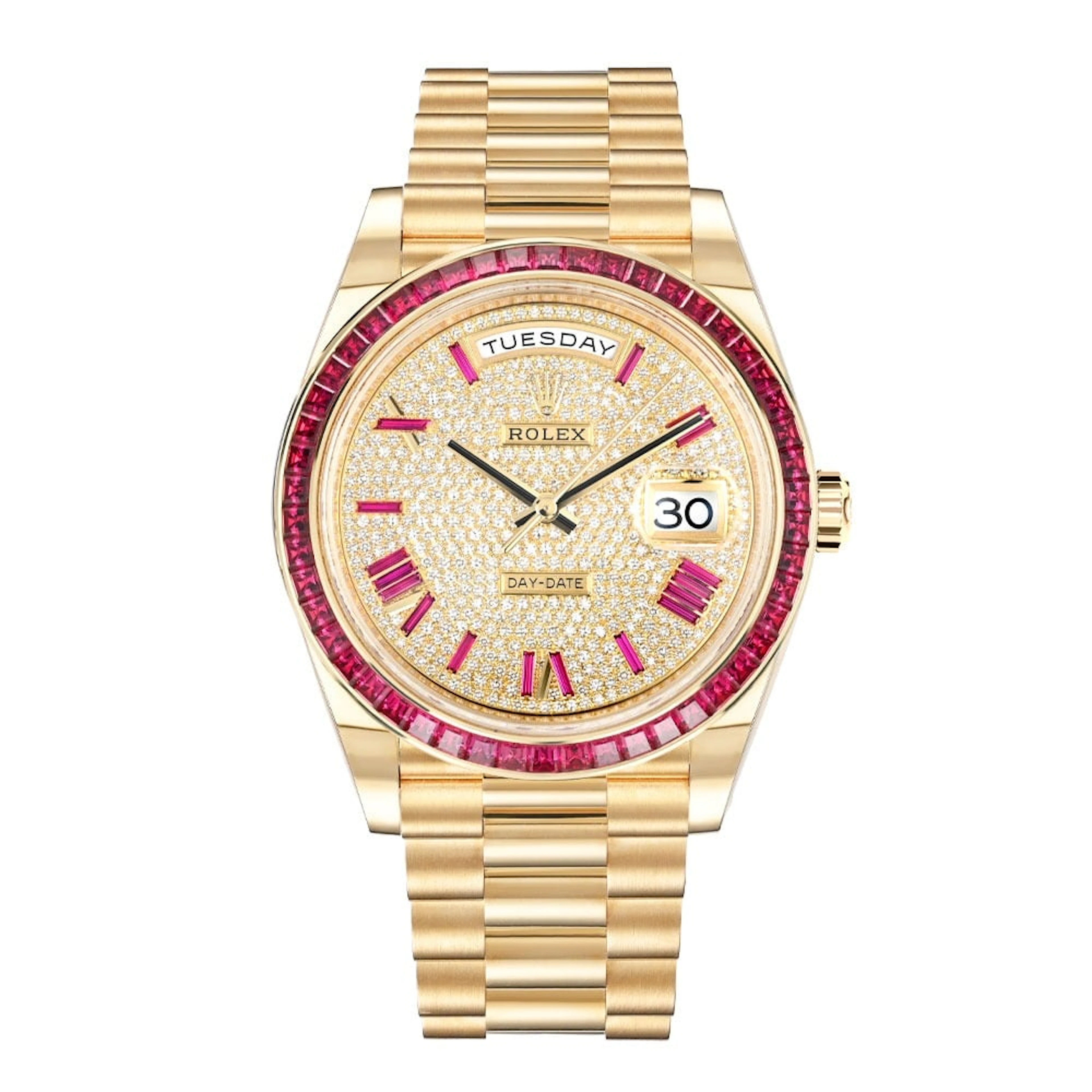 President Day-Date (Reference 228398TRU). A 40mm yellow gold diamond