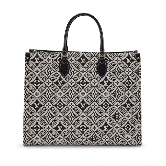 Black and Grey Monogram Jacquard Since 1854 OnTheGo GM Gold Hardware, 2020