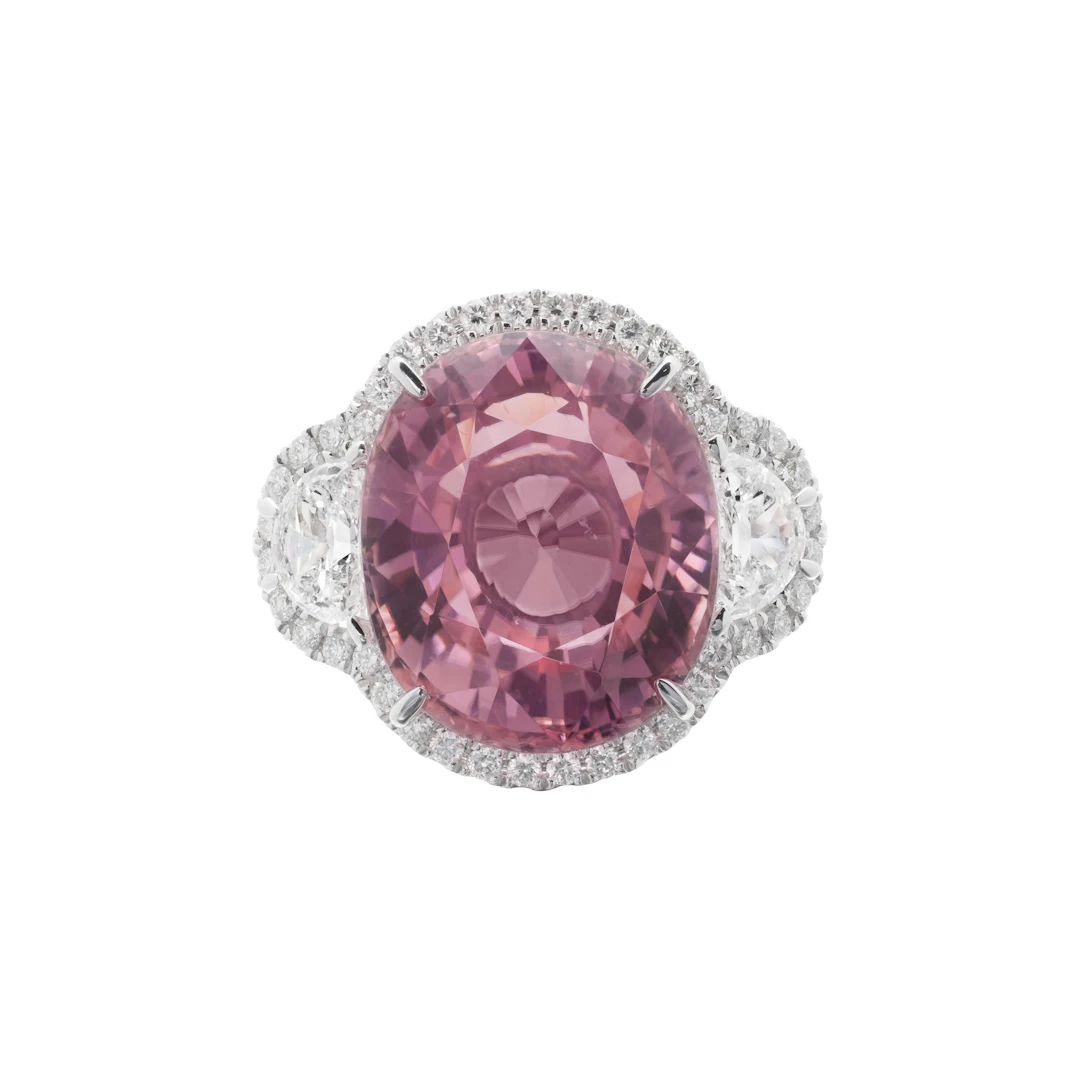 White Gold, 10.30ct Tourmaline and Diamond Ring