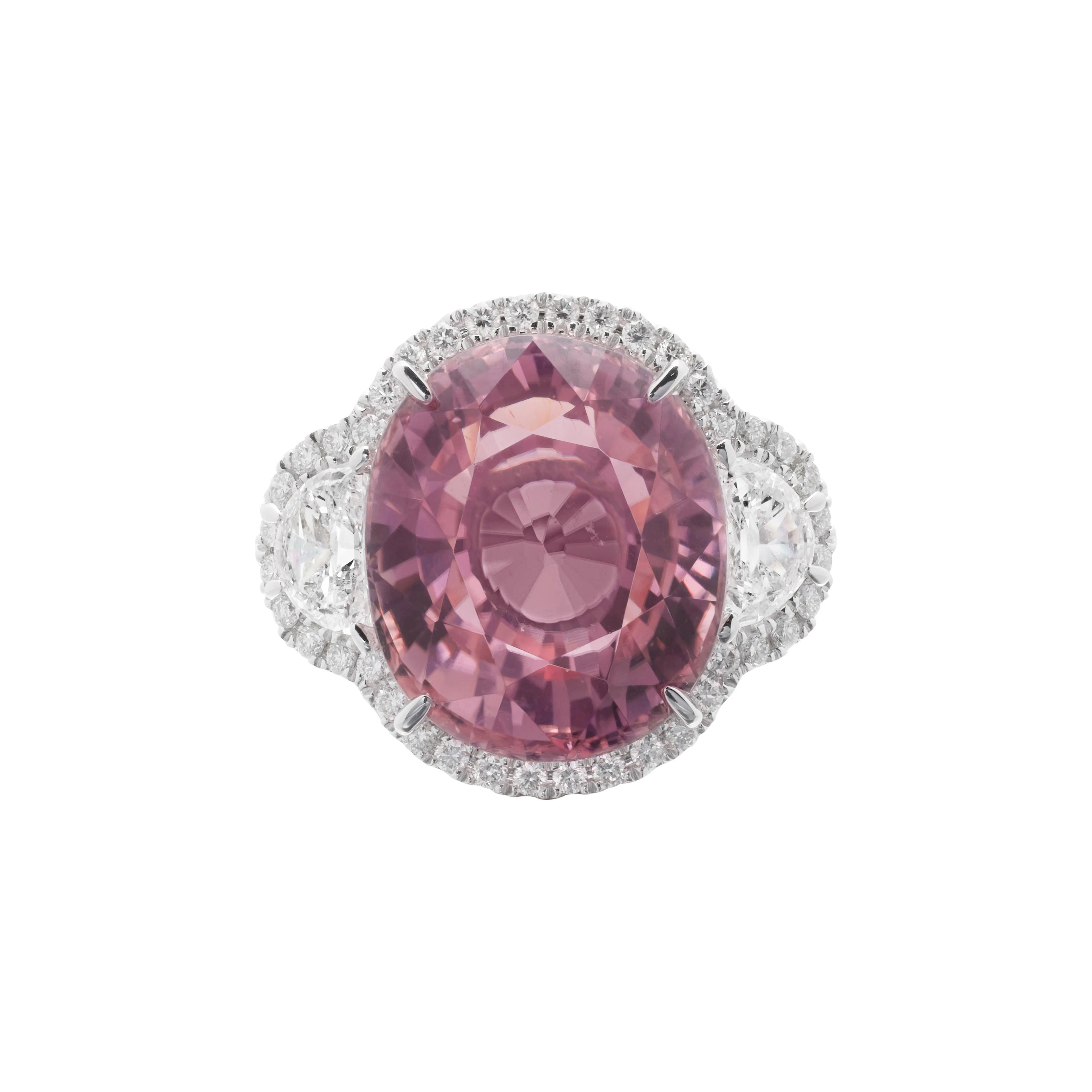 White Gold, 10.30ct Tourmaline and Diamond Ring
