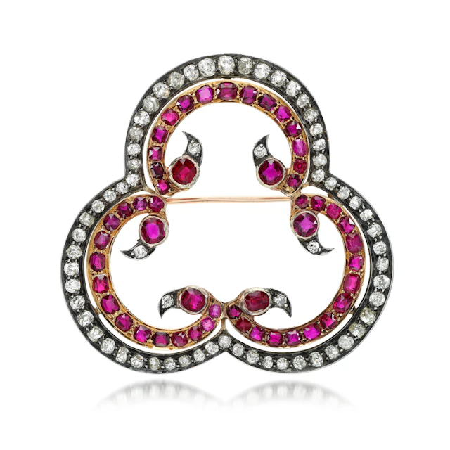 Ruby and Diamond Brooch