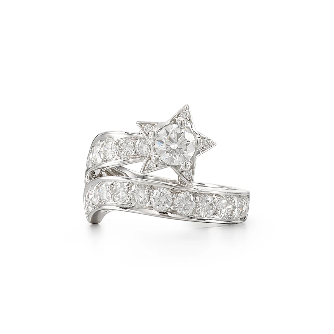White Gold and Diamond Comète Ring