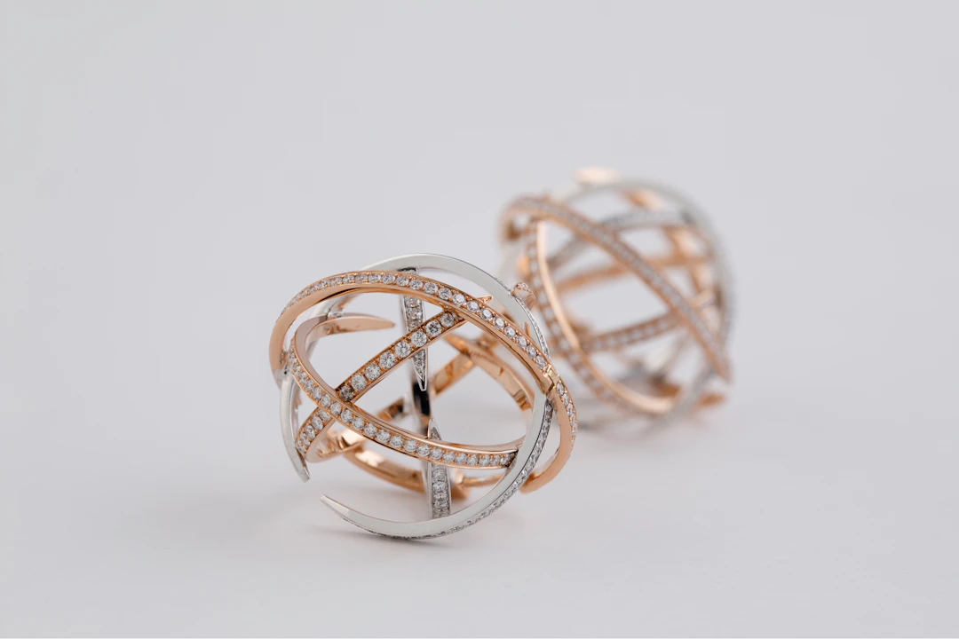 Yellow Gilled Non–Sphere Earrings