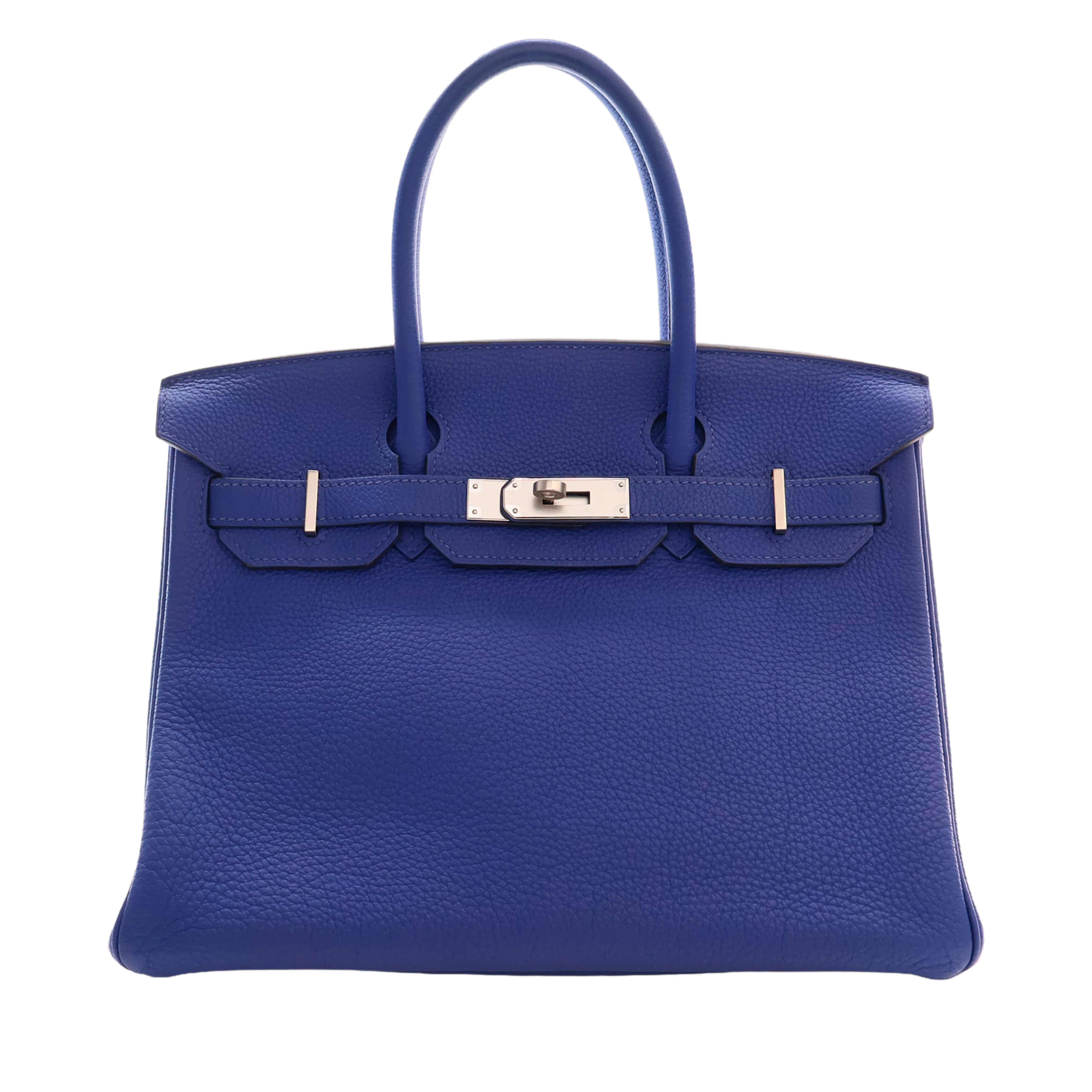 Bleu Royal Togo Birkin 30 Palladium Hardware, 2013