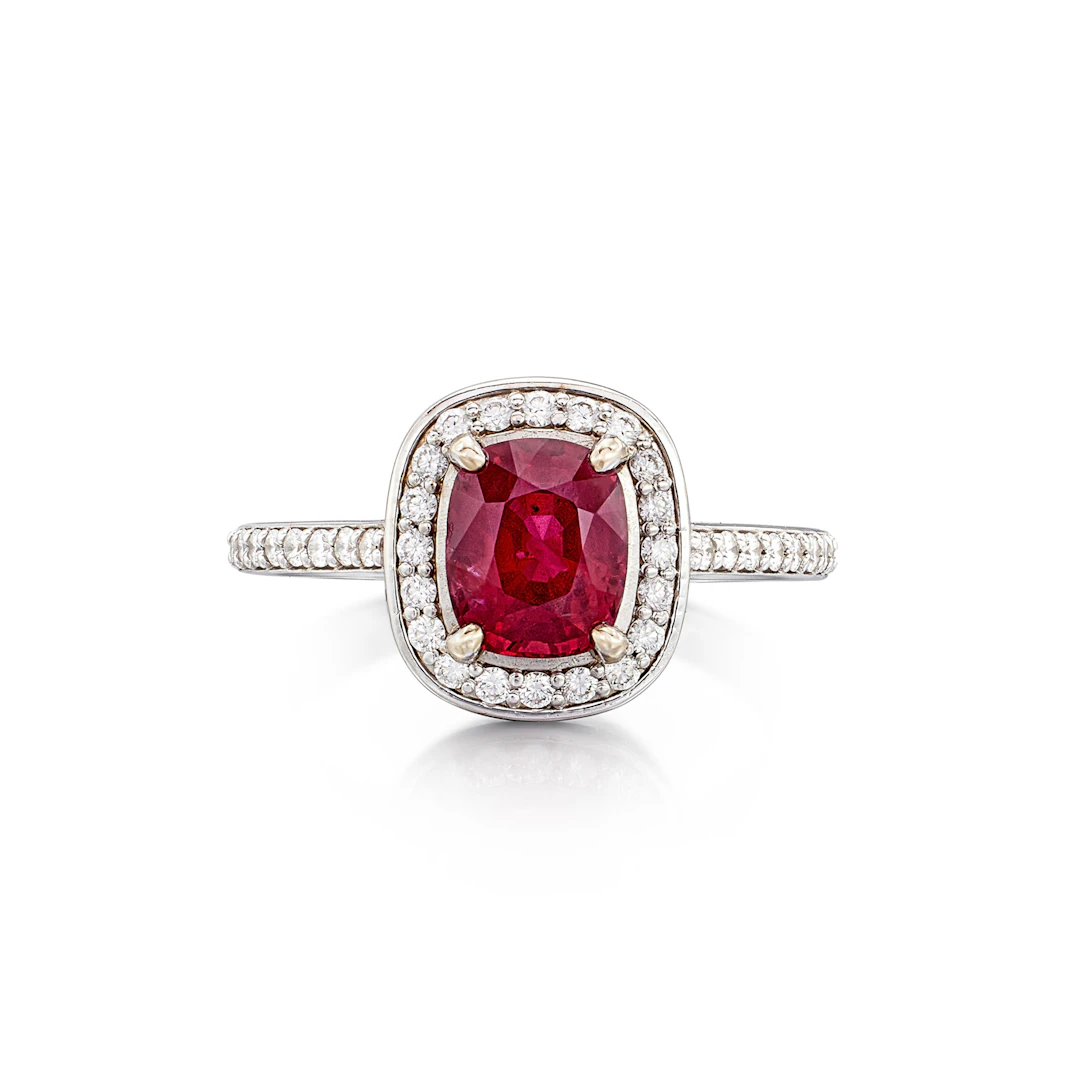 White Gold, 2.10ct Spinel and Diamond Ring