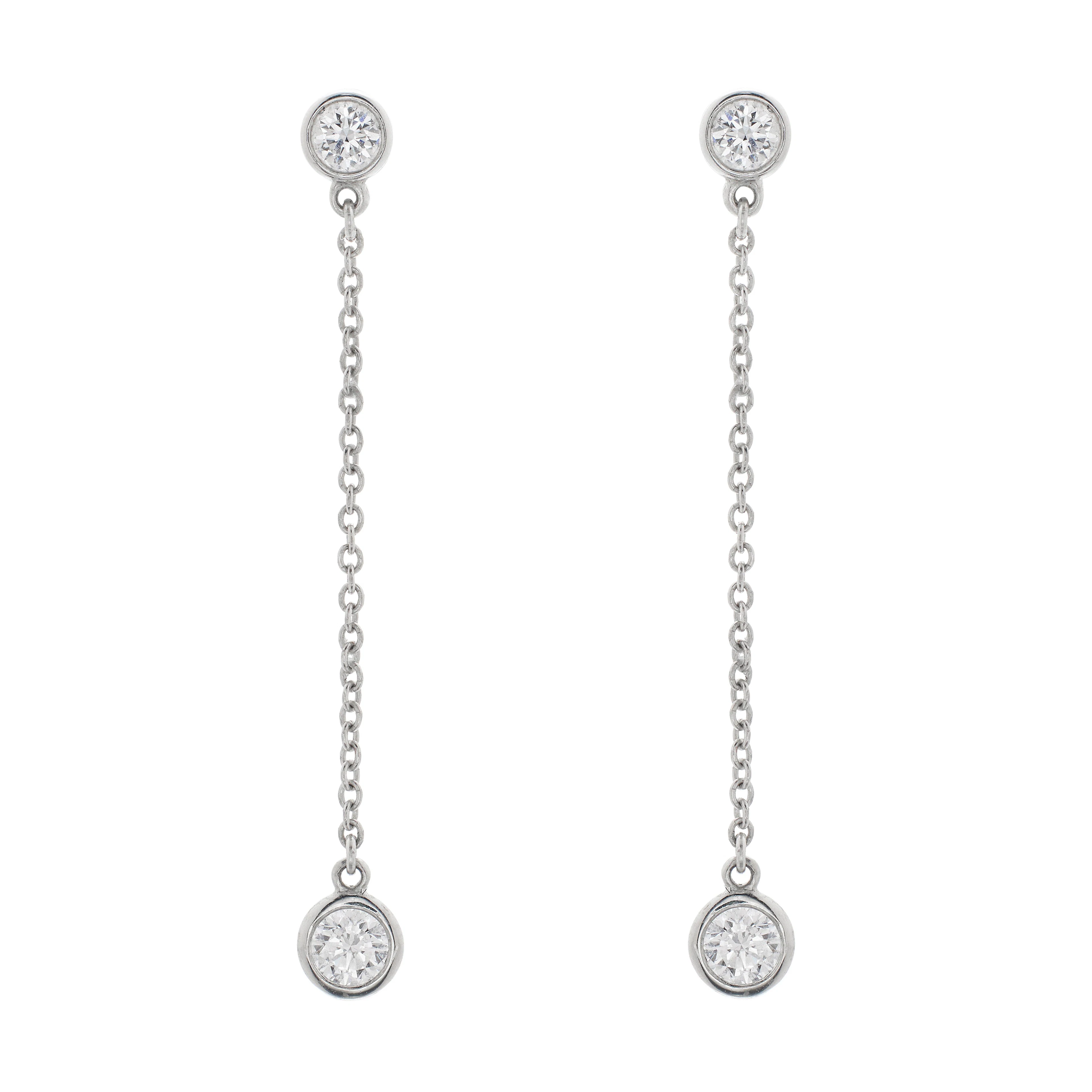 Platinum and Diamonds By The Yard Drop Earrings