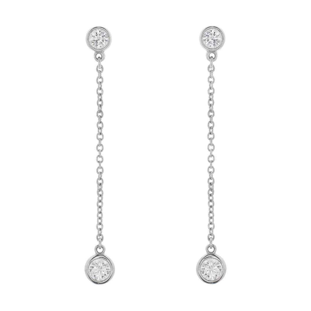 Platinum and Diamonds By The Yard Drop Earrings