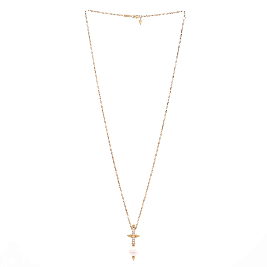 Gold, Cultured Pearl and Diamond Titan by Pharrell Williams Pendant Necklace
