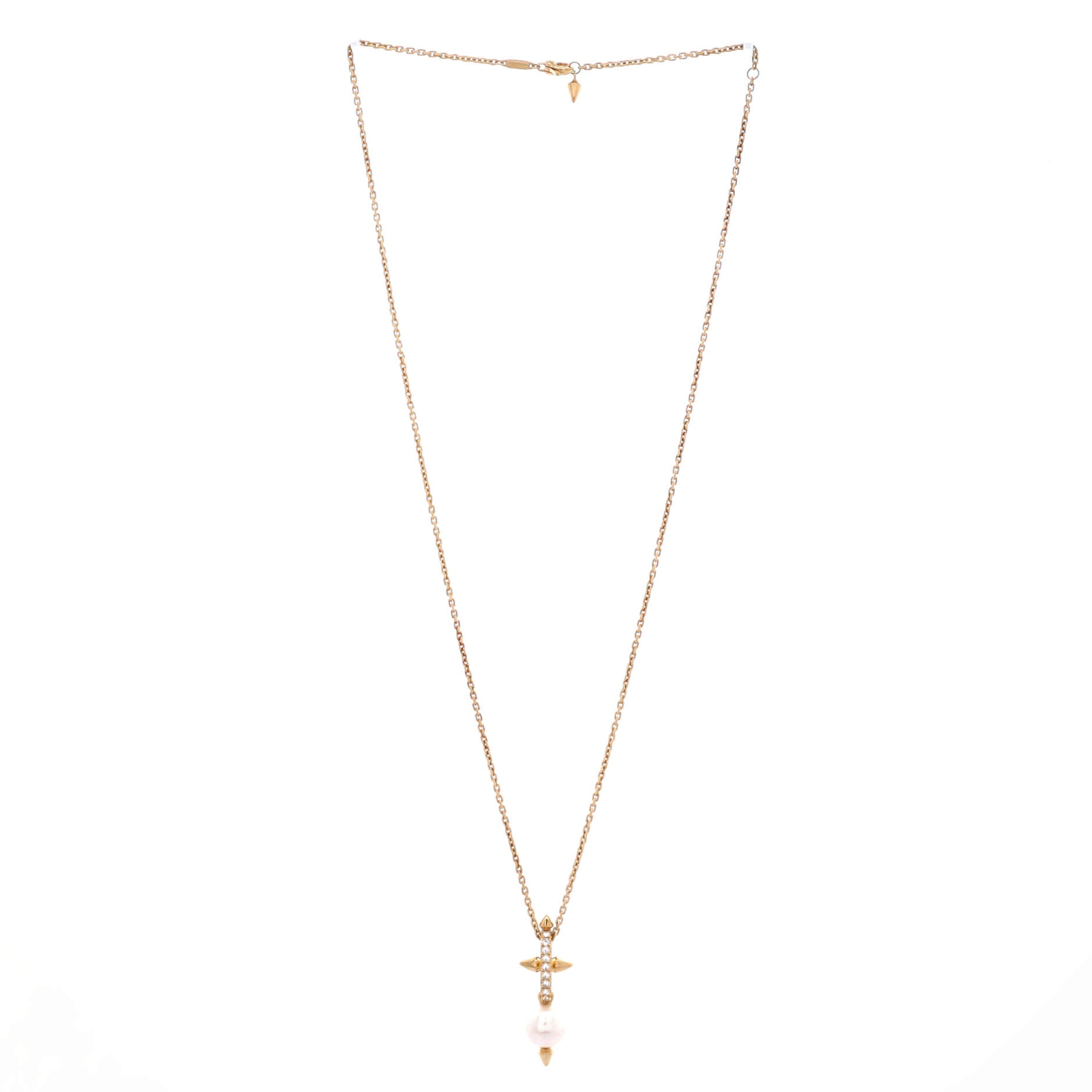 Gold, Cultured Pearl and Diamond Titan by Pharrell Williams Pendant Necklace