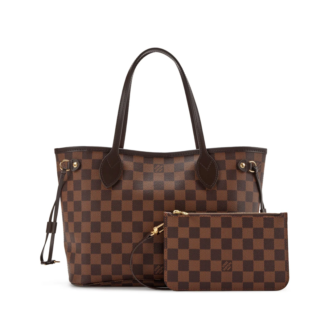 Brown Damier Ebene Coated Canvas Neverfull PM Gold Hardware, 2021