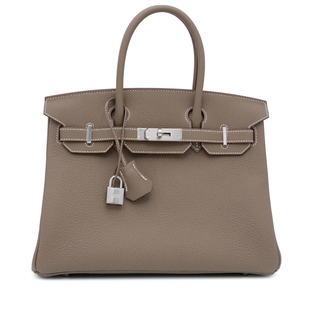 Etoupe Togo Birkin 30 Palladium Hardware, 2026