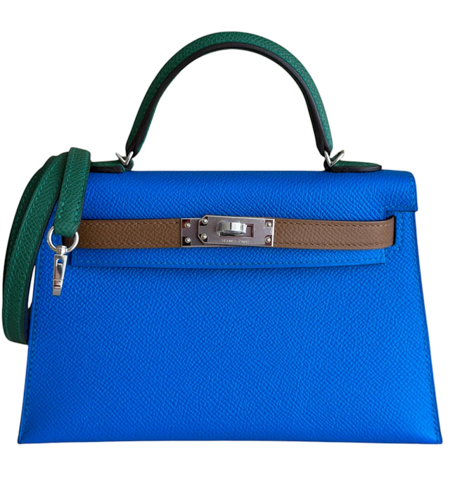 Blue Hydra, Vert Moyen and Alezan Epsom Tri-Color Mini Kelly 20 II