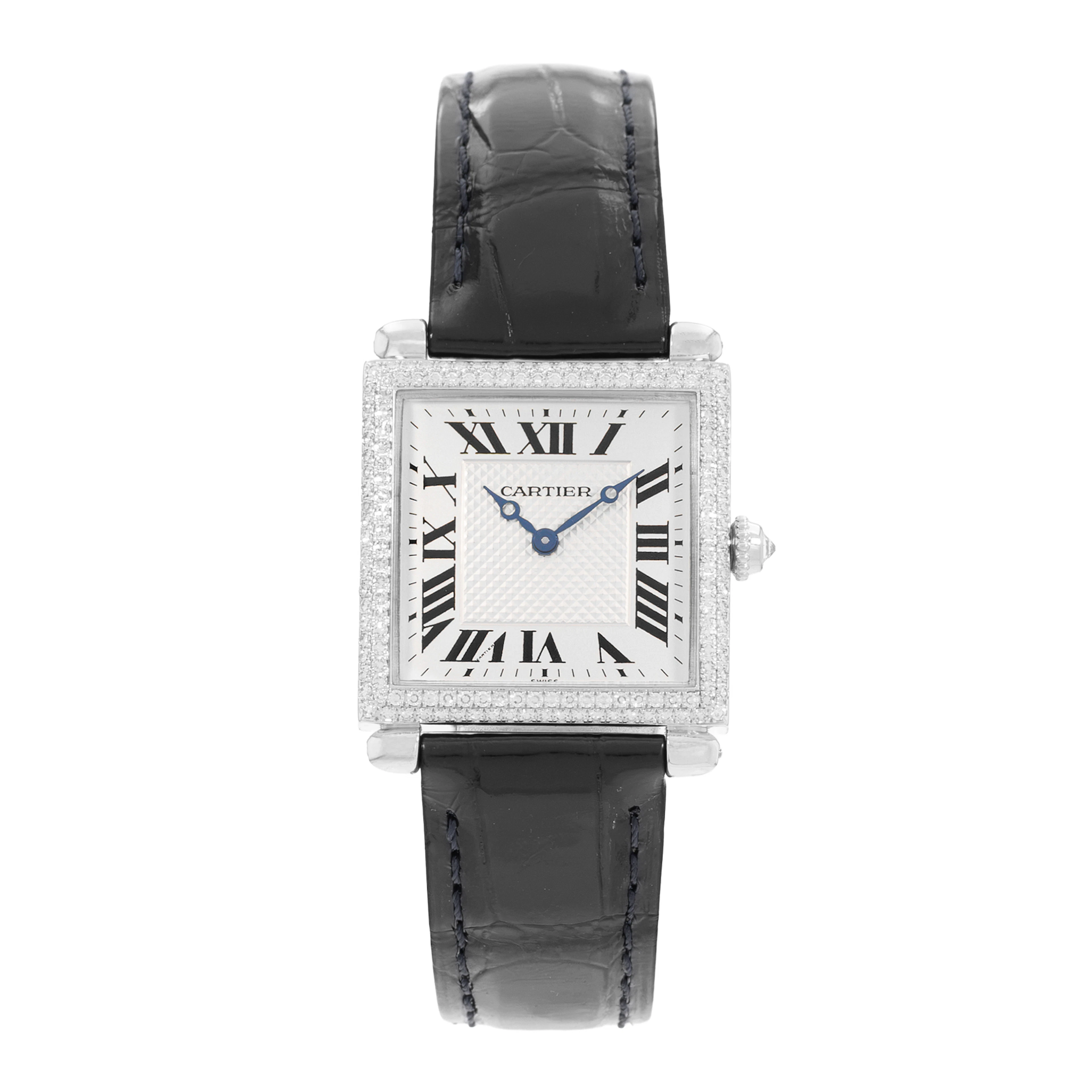 Tank Obus (Reference WB800451). A 25mm white gold diamond-set quartz