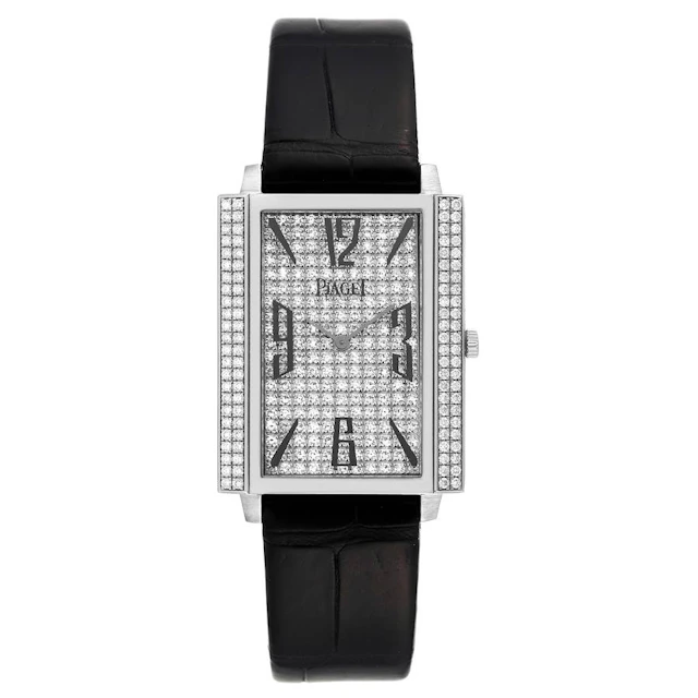 Black Tie (Reference P10291). A 34mm white gold diamond-set manual