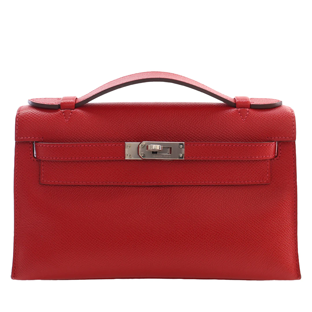 Rouge Vif Epsom Kelly Pochette Palladium Hardware, 2013