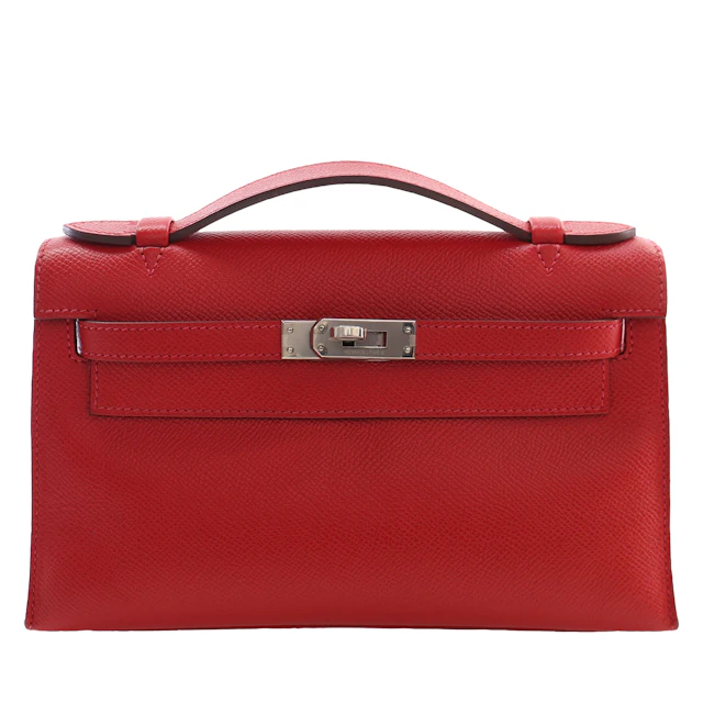 Rouge Vif Epsom Kelly Pochette Palladium Hardware, 2013