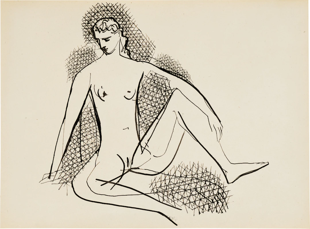 Baigneuse (Nu féminin assis), from Carnet No. 67