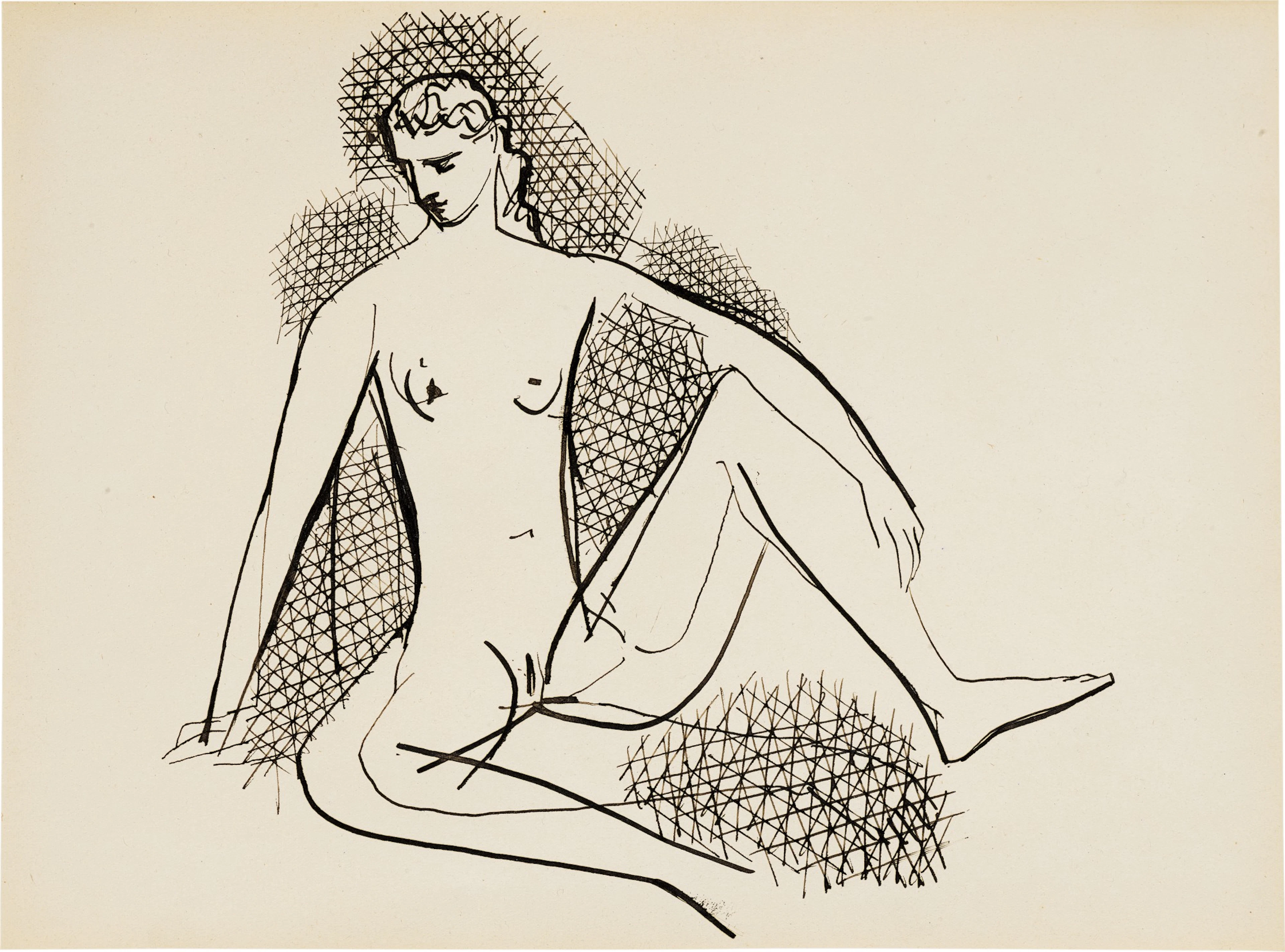 Baigneuse (Nu féminin assis), from Carnet No. 67